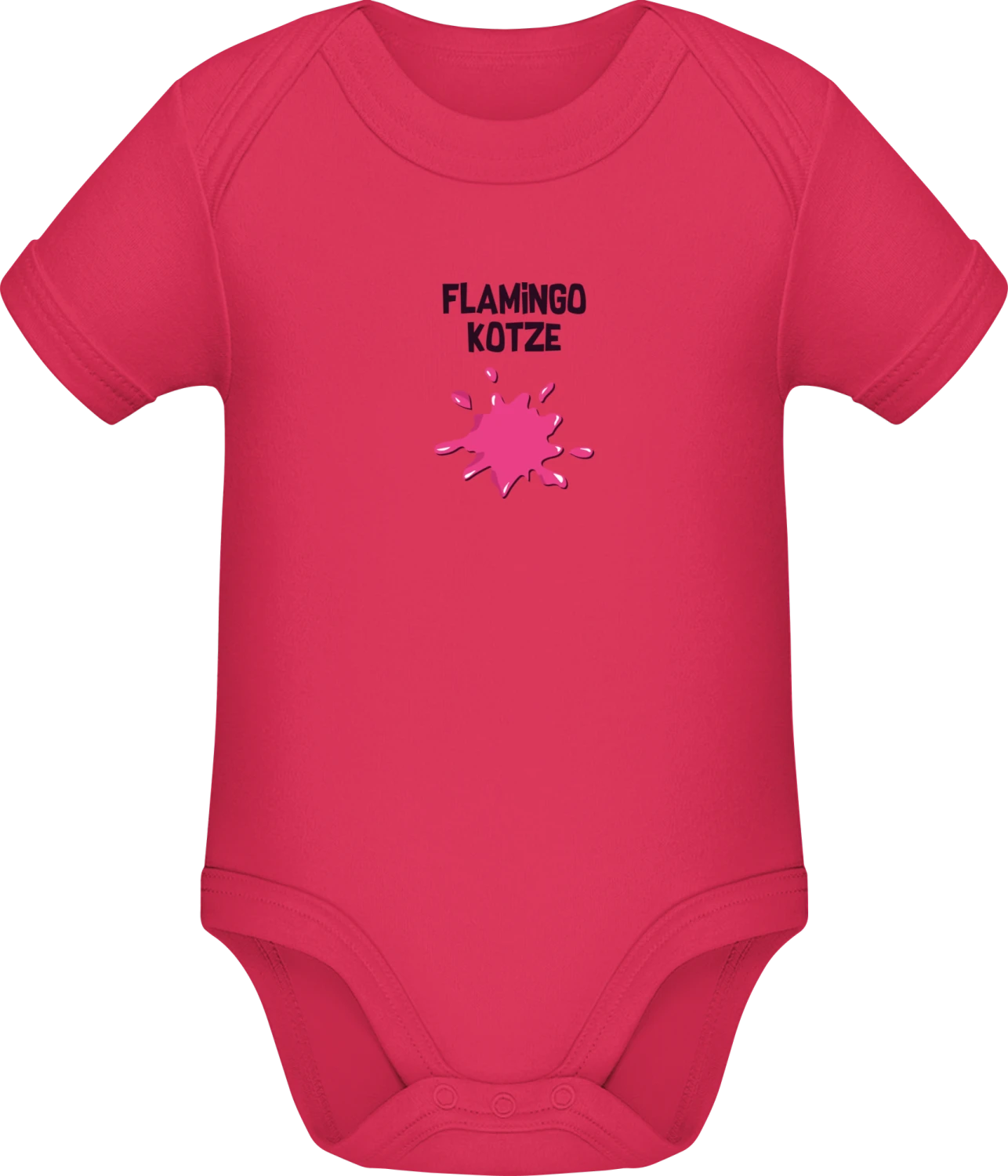 Flamingo Kotze  - Sorbet Sonar SSL organic babybodsuit - Front