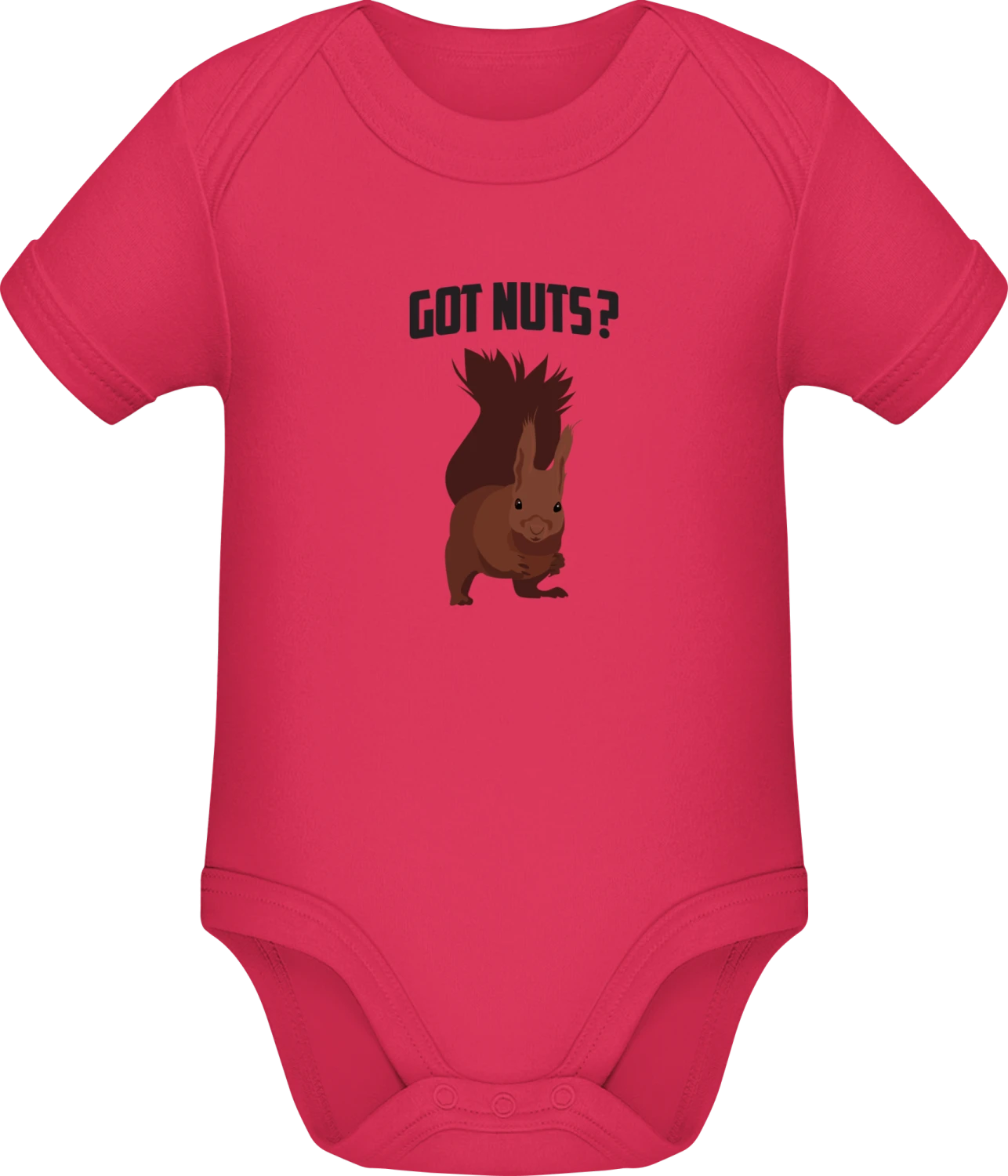 Got Nuts Squirrel - Sorbet Sonar SSL organic babybodsuit - Front