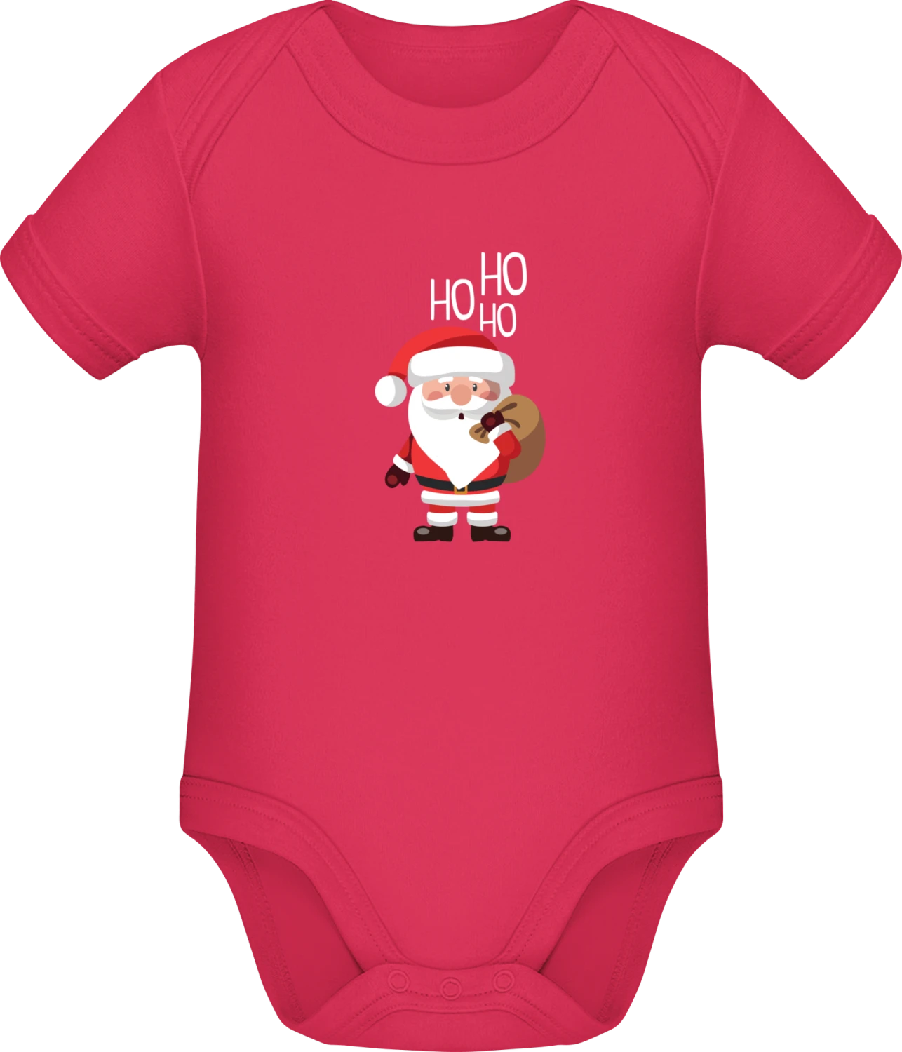 Santa Claus Ho Ho Ho - Sorbet Sonar SSL organic babybodsuit - Front