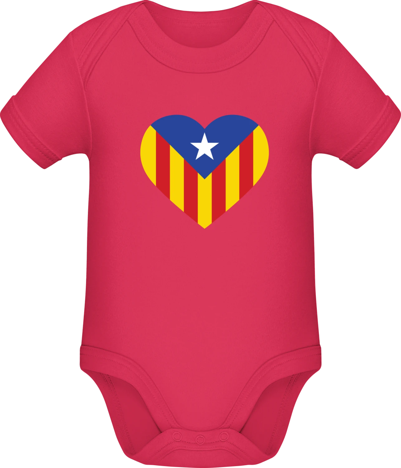 Catalonia Heart - Sorbet Sonar SSL organic babybodsuit - Front