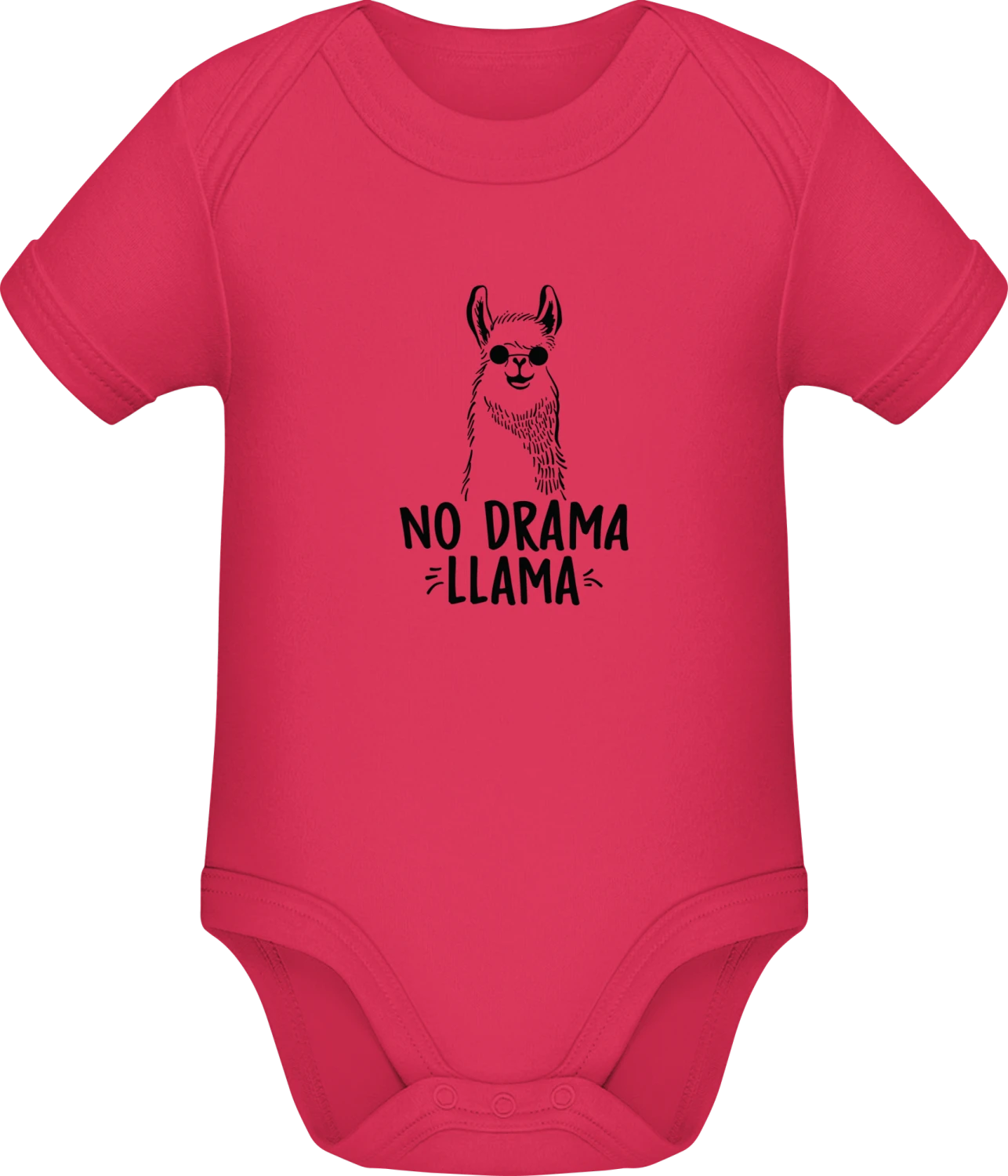 No Drama Llama - Sorbet Sonar SSL organic babybodsuit - Front