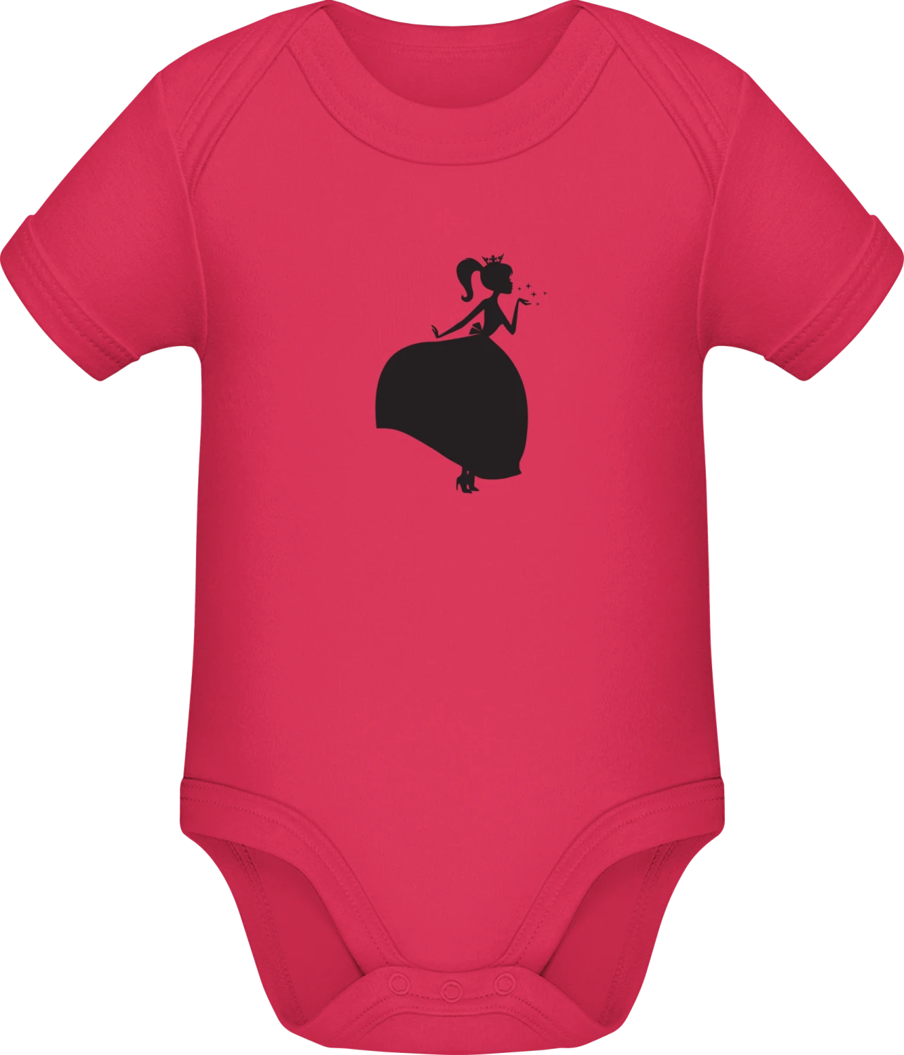 Beautiful Princess Silhouette  - Sorbet Sonar SSL organic babybodsuit - Front