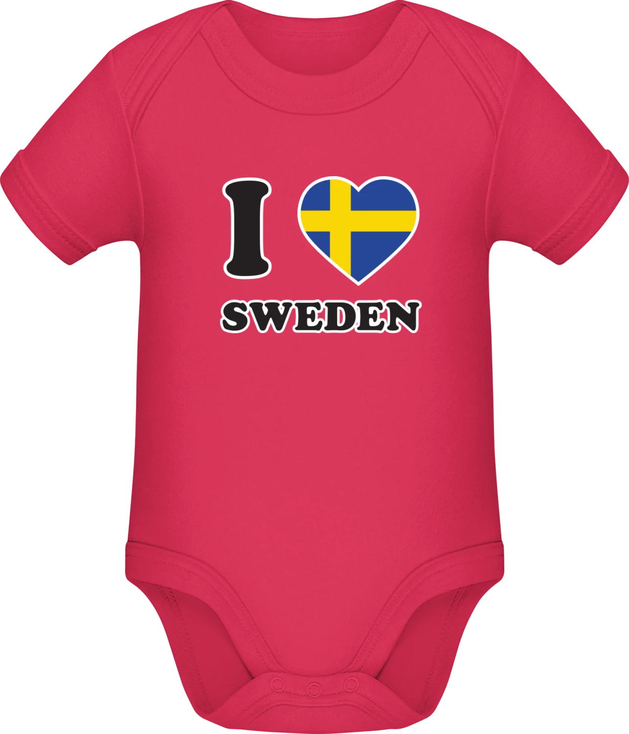 I Love Sweden - Sorbet Sonar SSL organic babybodsuit - Front