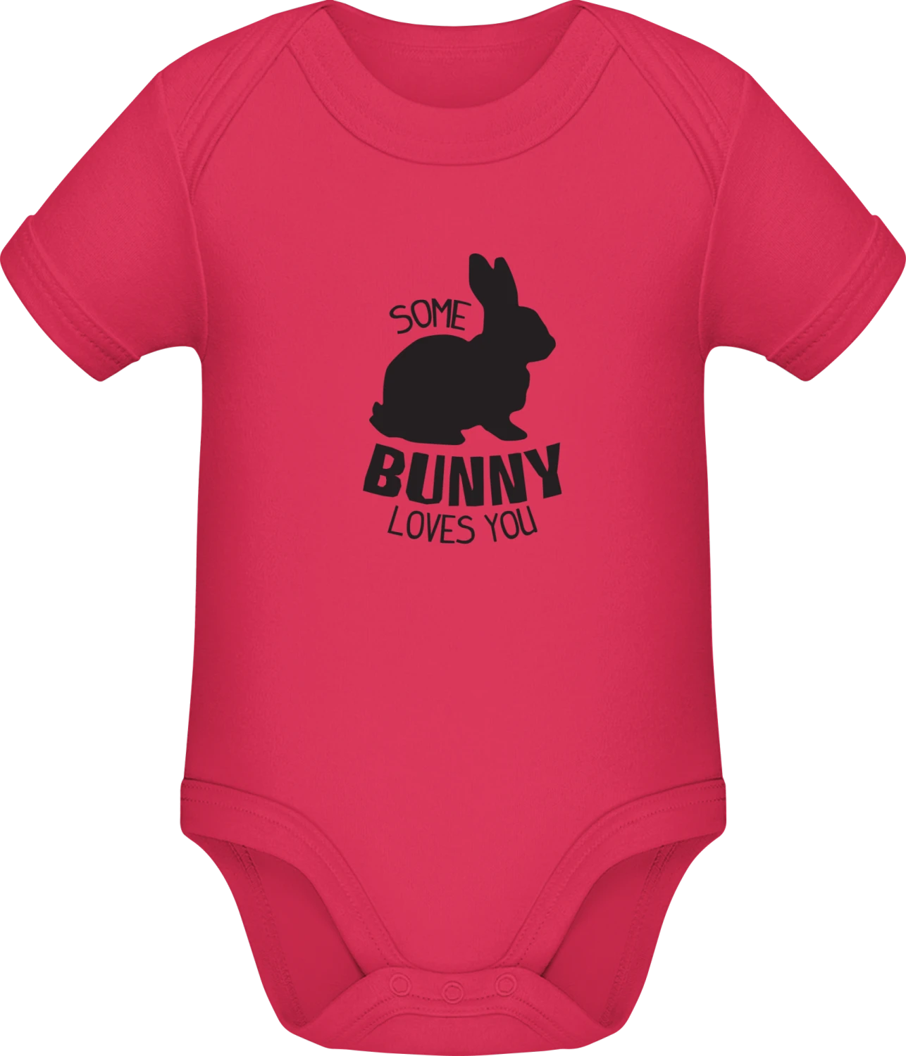 Some Bunny Loves You - Sorbet Sonar SSL organic babybodsuit - Front