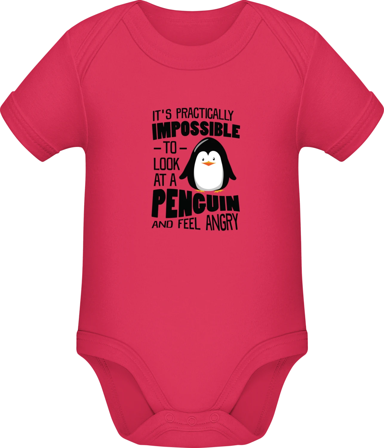 Look At A Penguin And Feel Angry - Sorbet Sonar SSL organic babybodsuit - Front