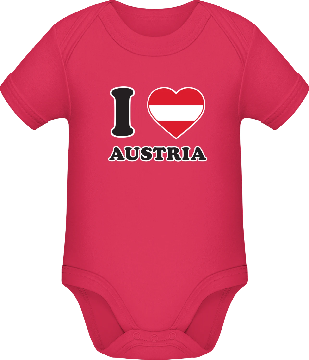 I Love Austria Fan - Sorbet Sonar SSL organic babybodsuit - Front