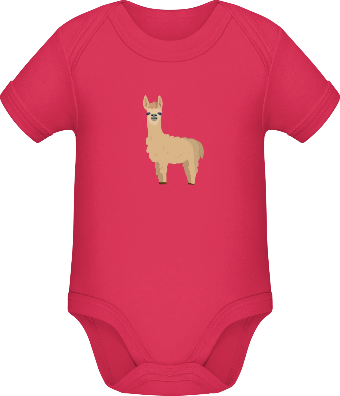 Funny Llama  - Sorbet Sonar SSL organic babybodsuit - Front