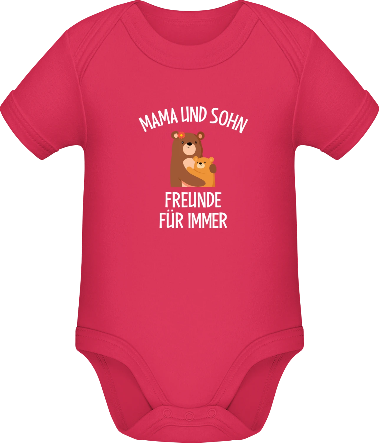 Mama und Sohn Freunde für immer - Sorbet Sonar SSL organic babybodsuit - Front