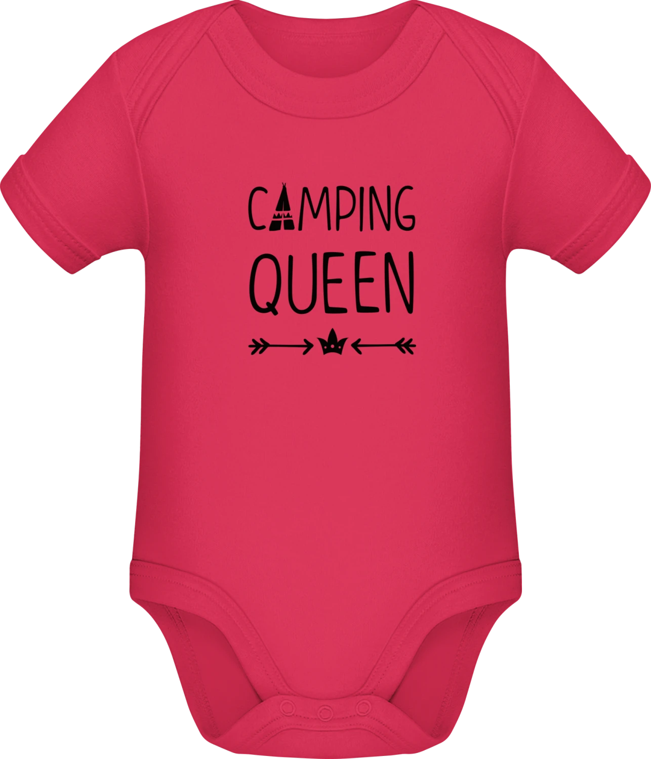 Camping Queen - Sorbet Sonar SSL organic babybodsuit - Front