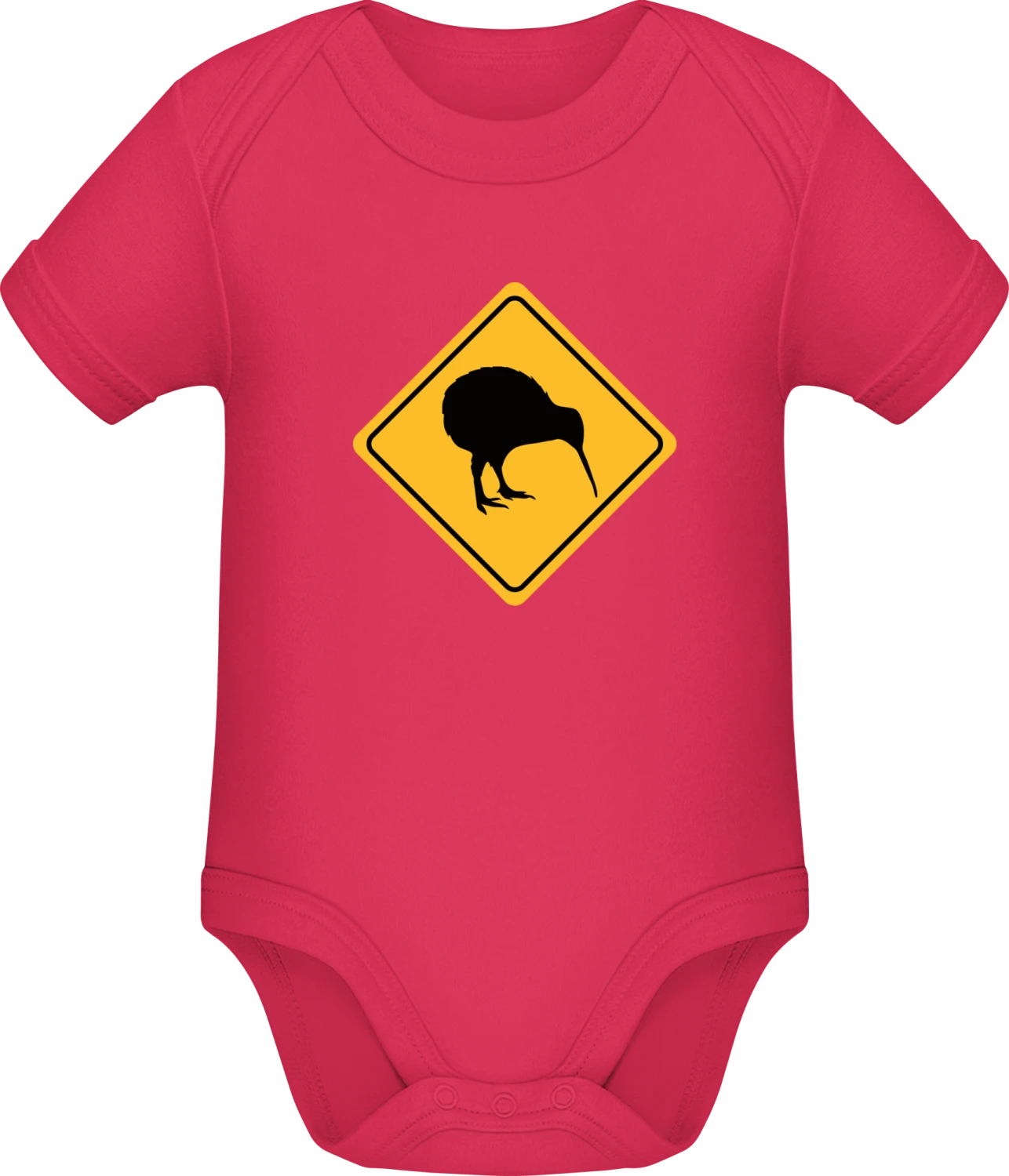 Road Sign Of Kiwi - Sorbet Sonar SSL organic babybodsuit - Front