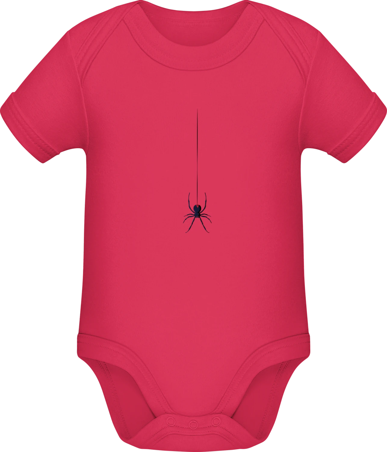 Hanging Spider - Sorbet Sonar SSL organic babybodsuit - Front