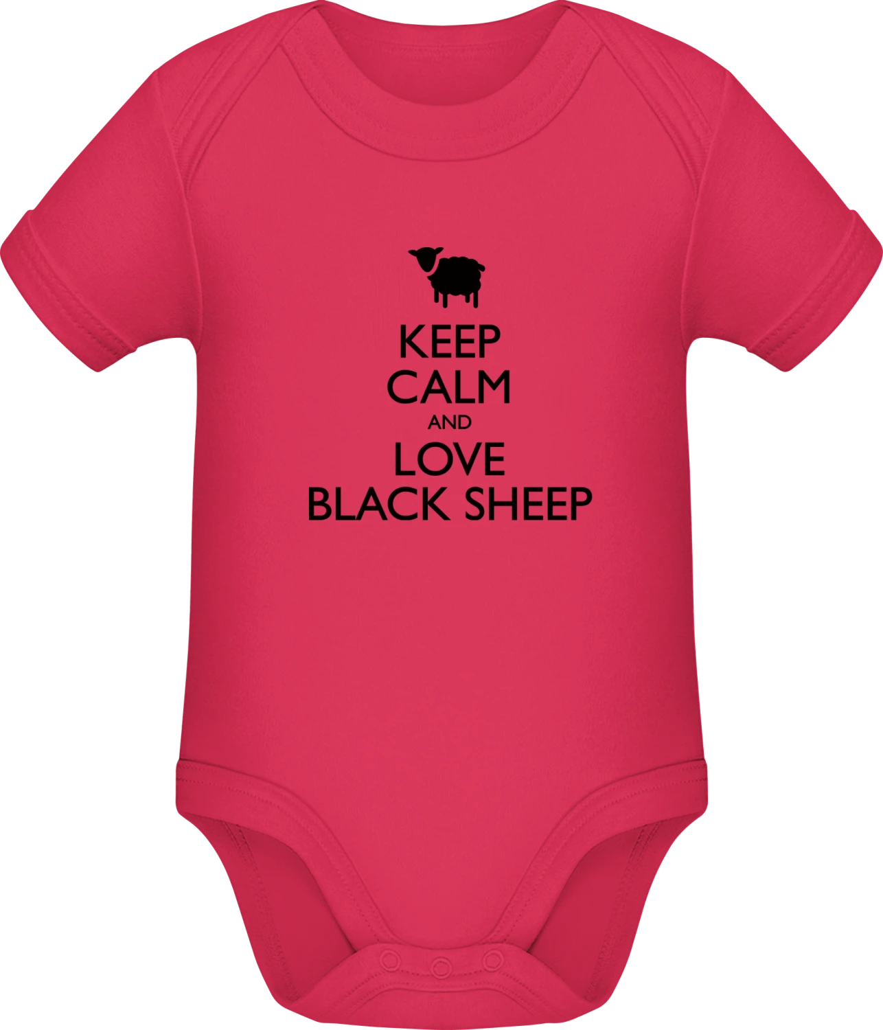 Love The Black Sheep - Sorbet Sonar SSL organic babybodsuit - Front