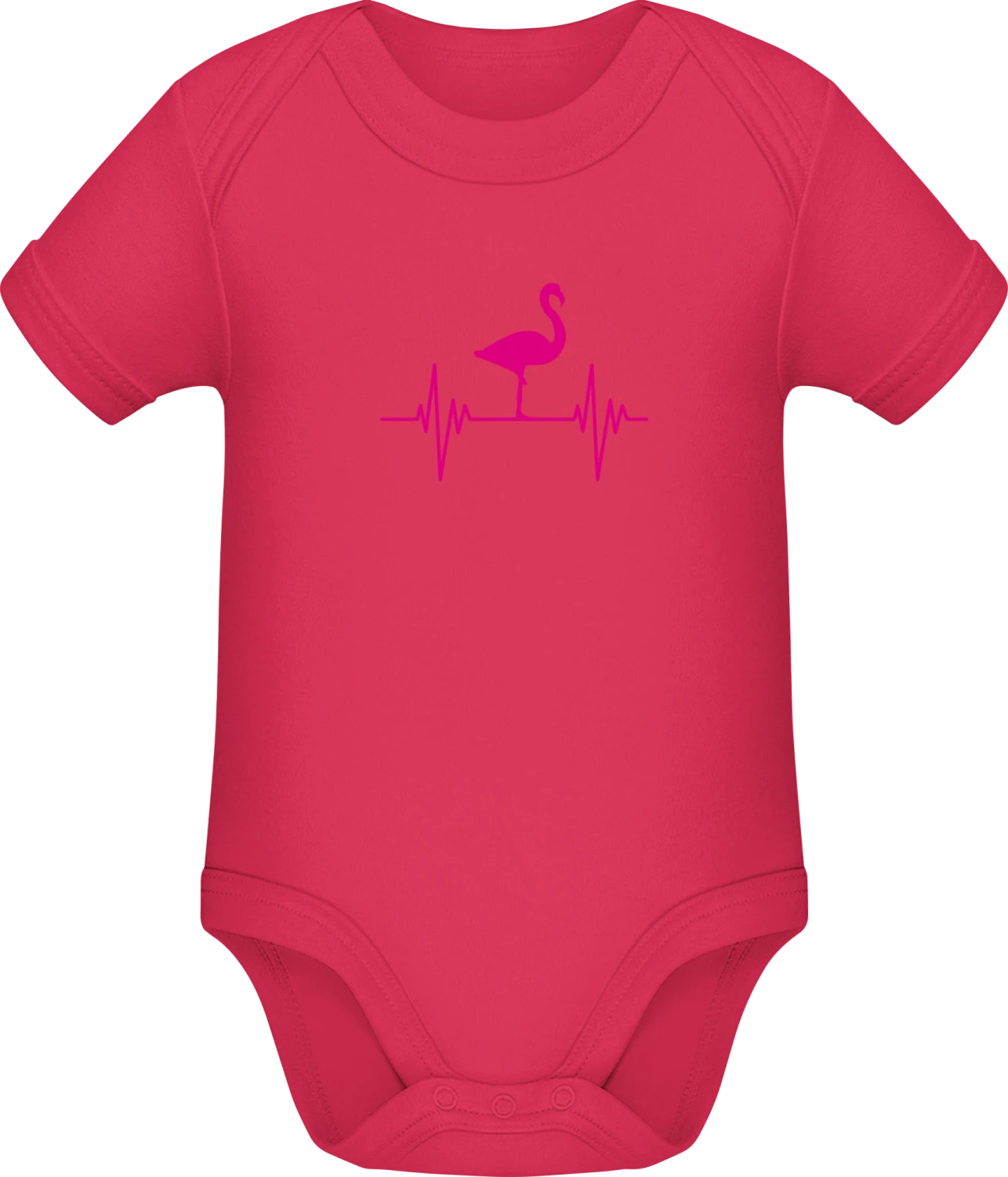 Flamingo Pulse - Sorbet Sonar SSL organic babybodsuit - Front