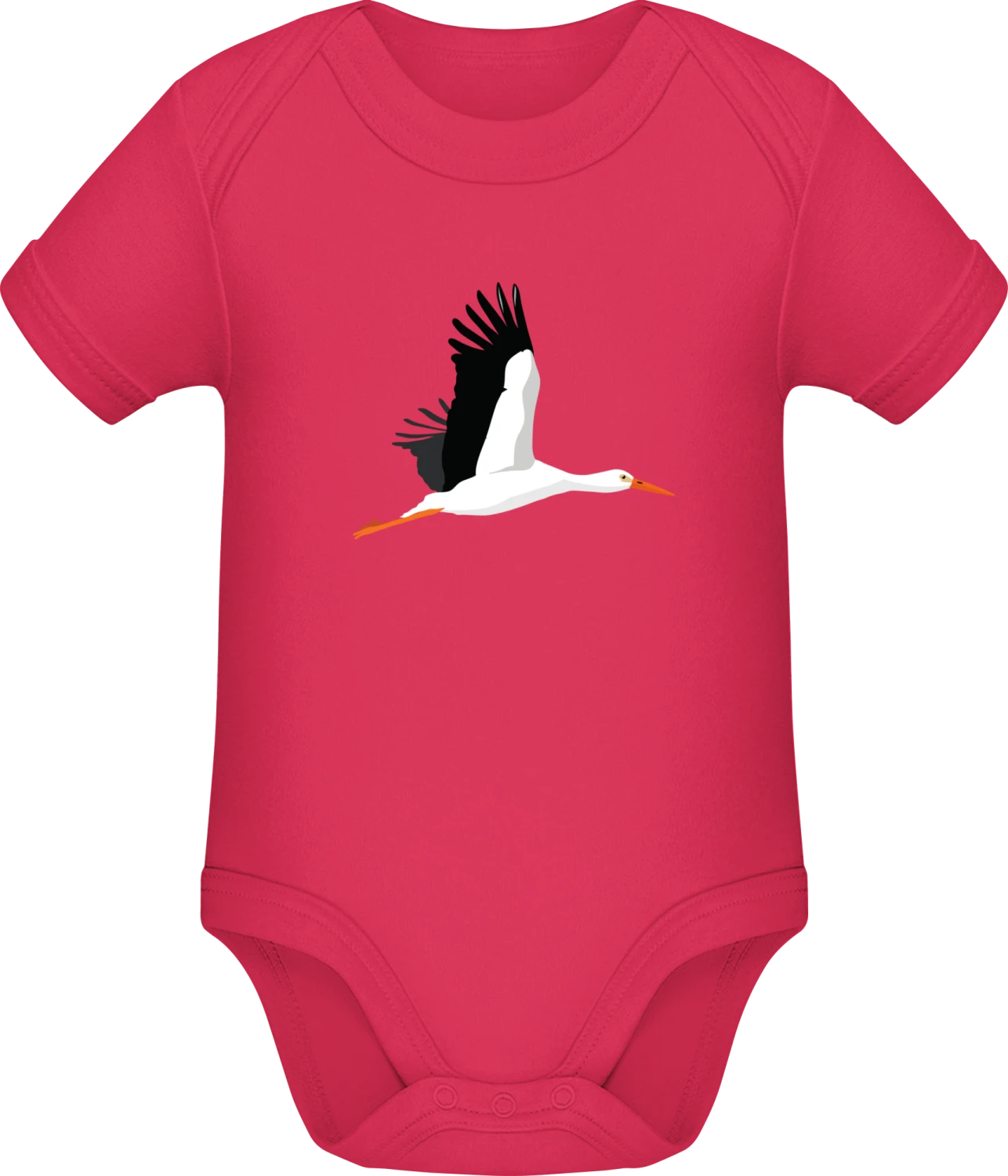 Stork Flying - Sorbet Sonar SSL organic babybodsuit - Front