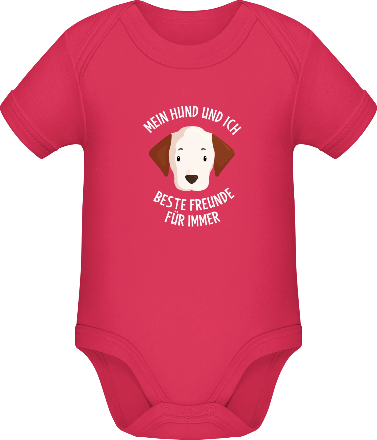 Mein Hund und ich - Beste Freunde - Sorbet Sonar SSL organic babybodsuit - Front