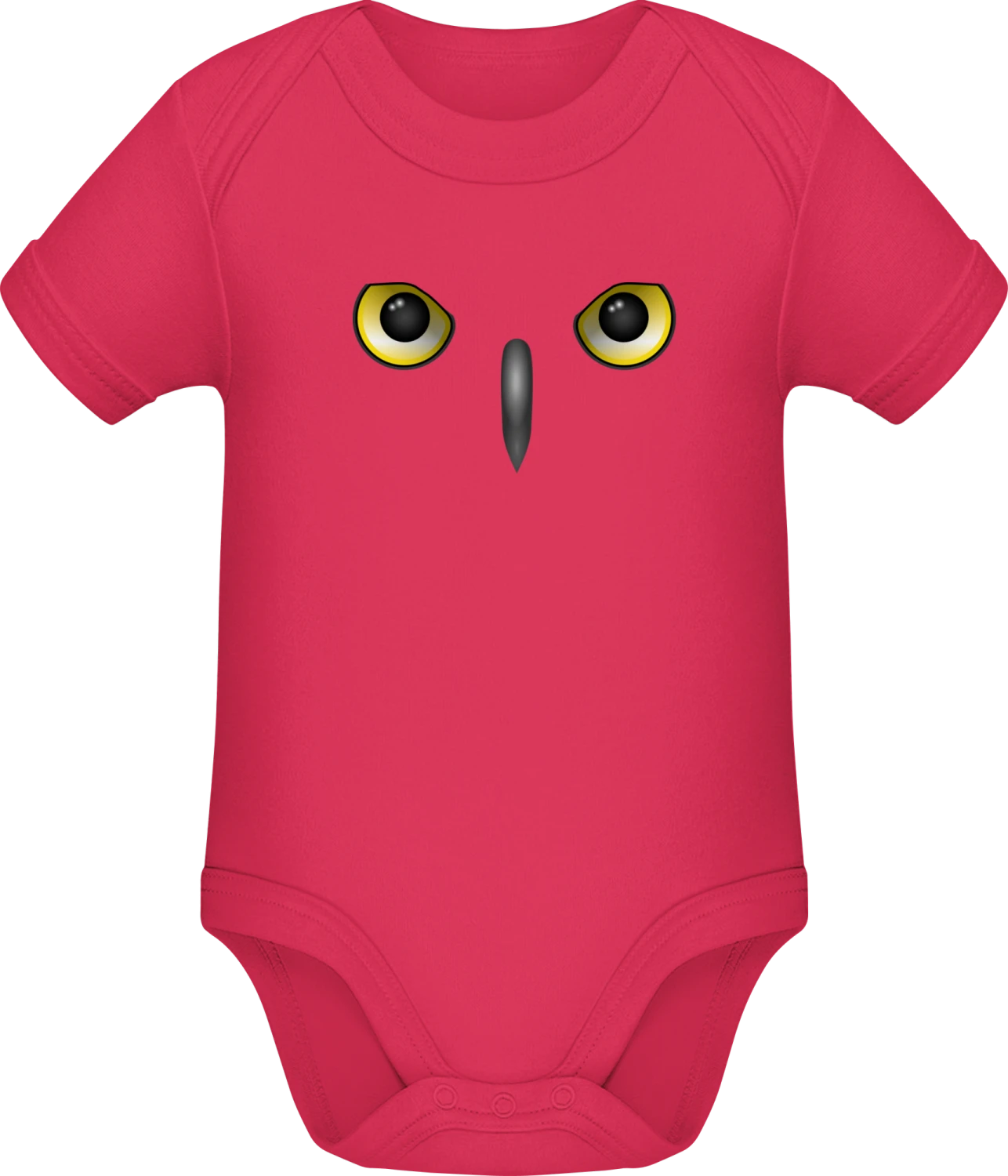 Owl Face Scary - Sorbet Sonar SSL organic babybodsuit - Front