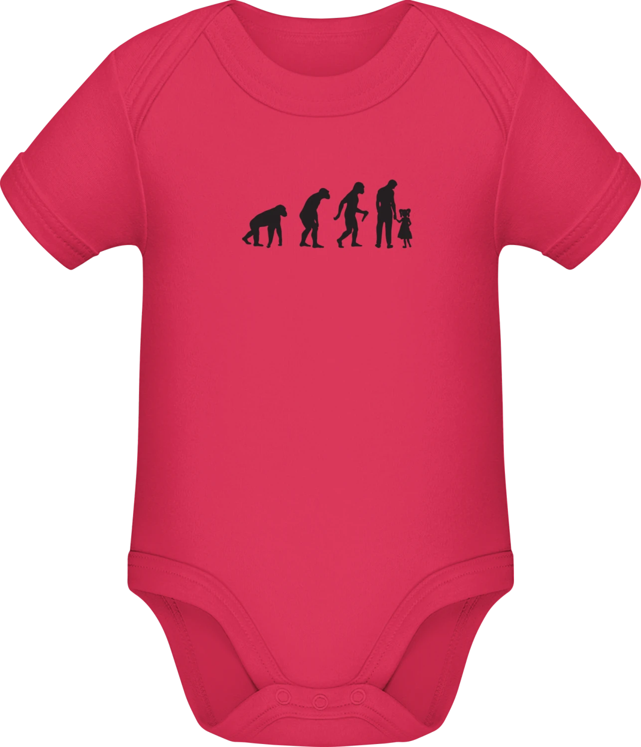 Dad And Daughter Evolution - Sorbet Sonar SSL organic babybodsuit - Front