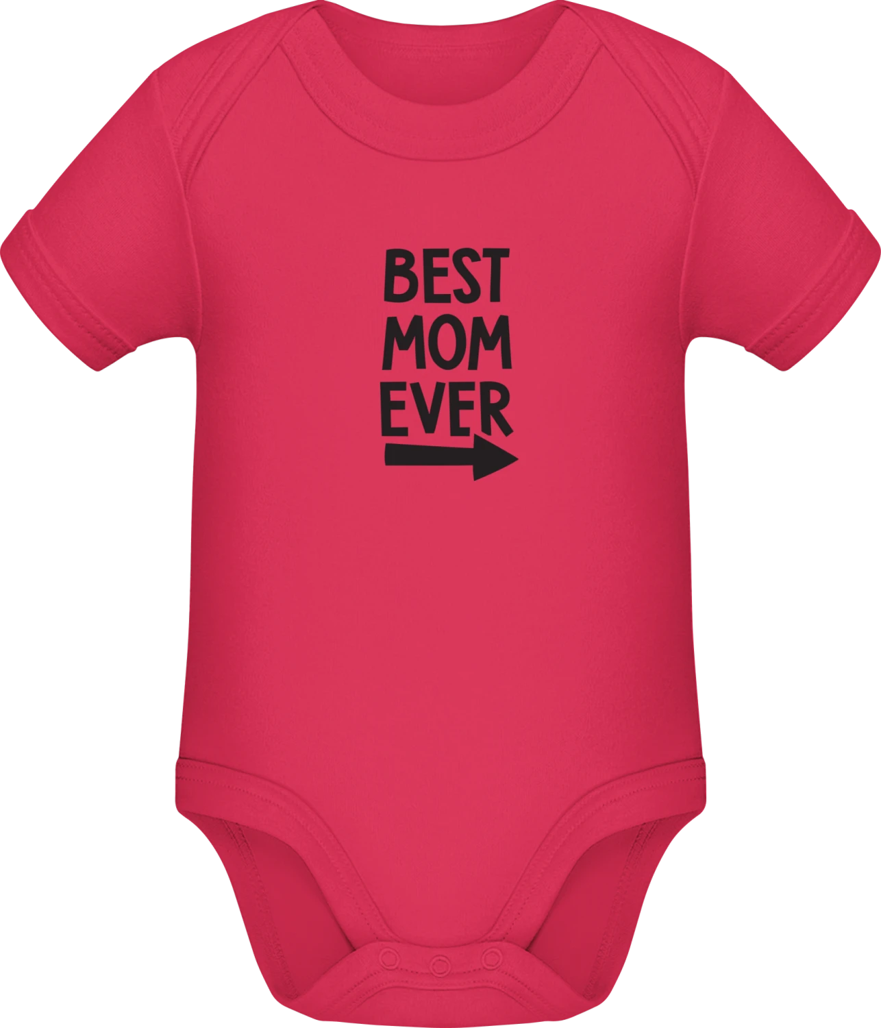 Best Mom Ever Right - Sorbet Sonar SSL organic babybodsuit - Front