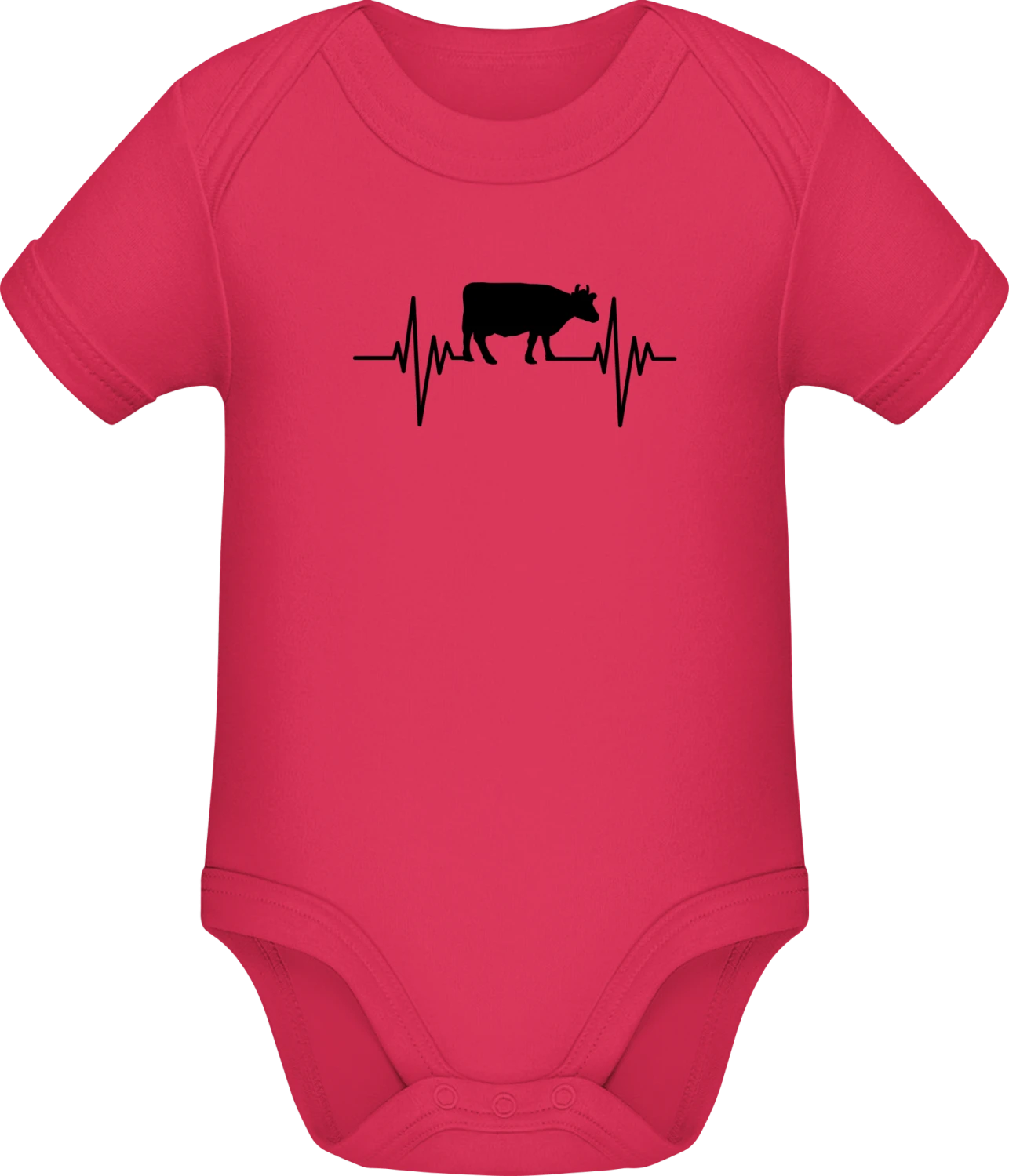 Cow Pulse - Sorbet Sonar SSL organic babybodsuit - Front