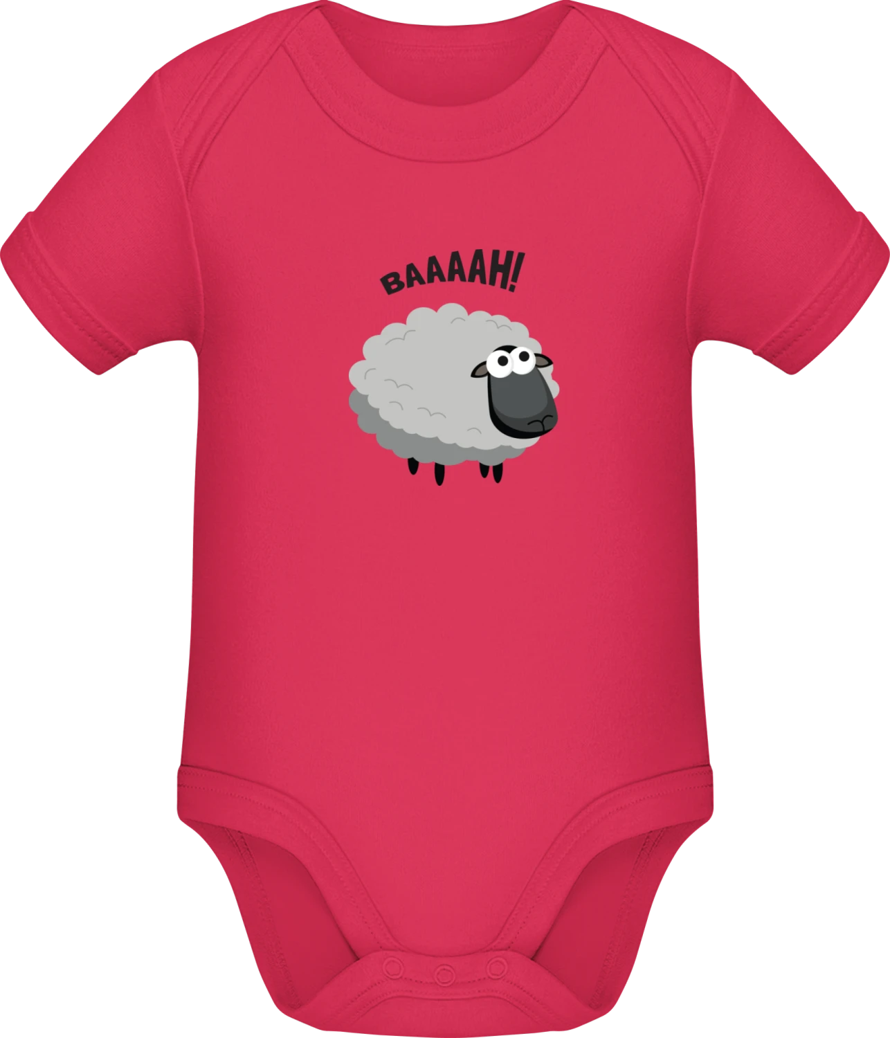 Baaaah Sheep - Sorbet Sonar SSL organic babybodsuit - Front