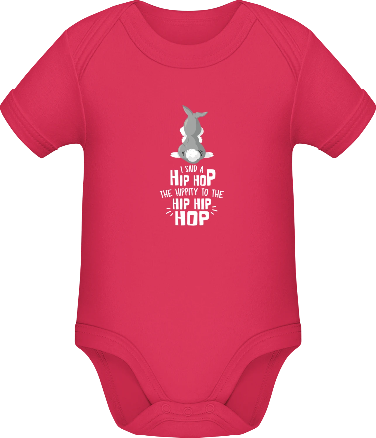 I Said A Hip Hop - Sorbet Sonar SSL organic babybodsuit - Front