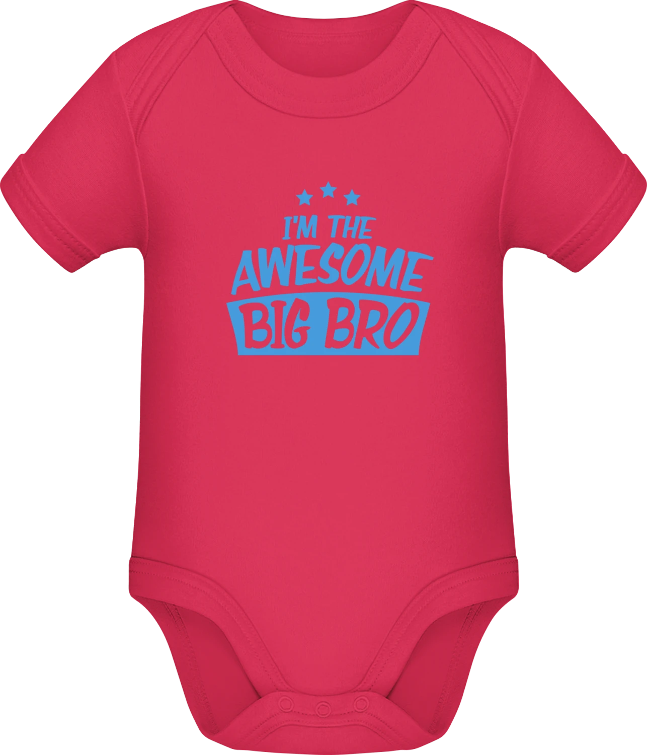 I'm The Awesome Big Bro  - Sorbet Sonar SSL organic babybodsuit - Front