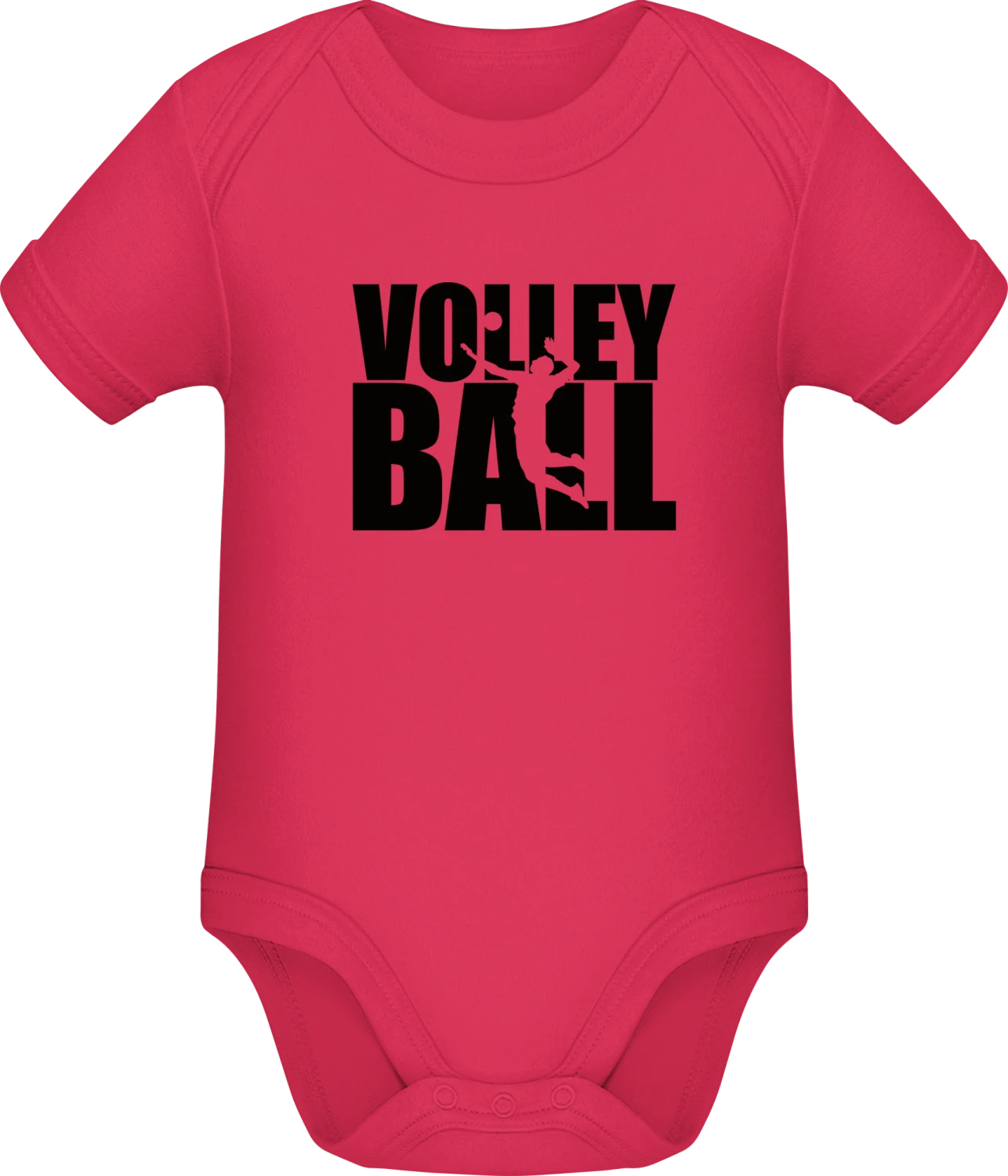 Volleyball With Silhouette - Sorbet Sonar SSL organic babybodsuit - Front