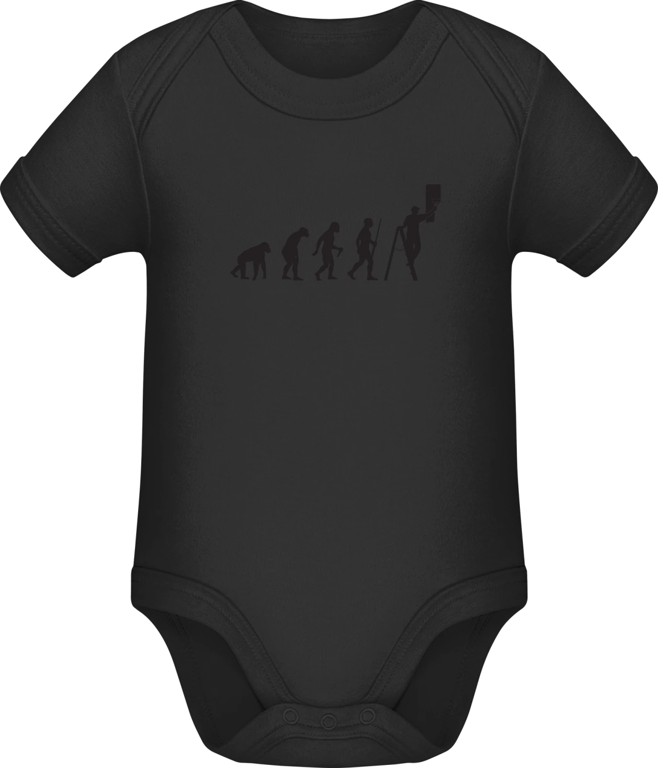 Painter Evolution - Black Sonar SSL organic babybodsuit - Front