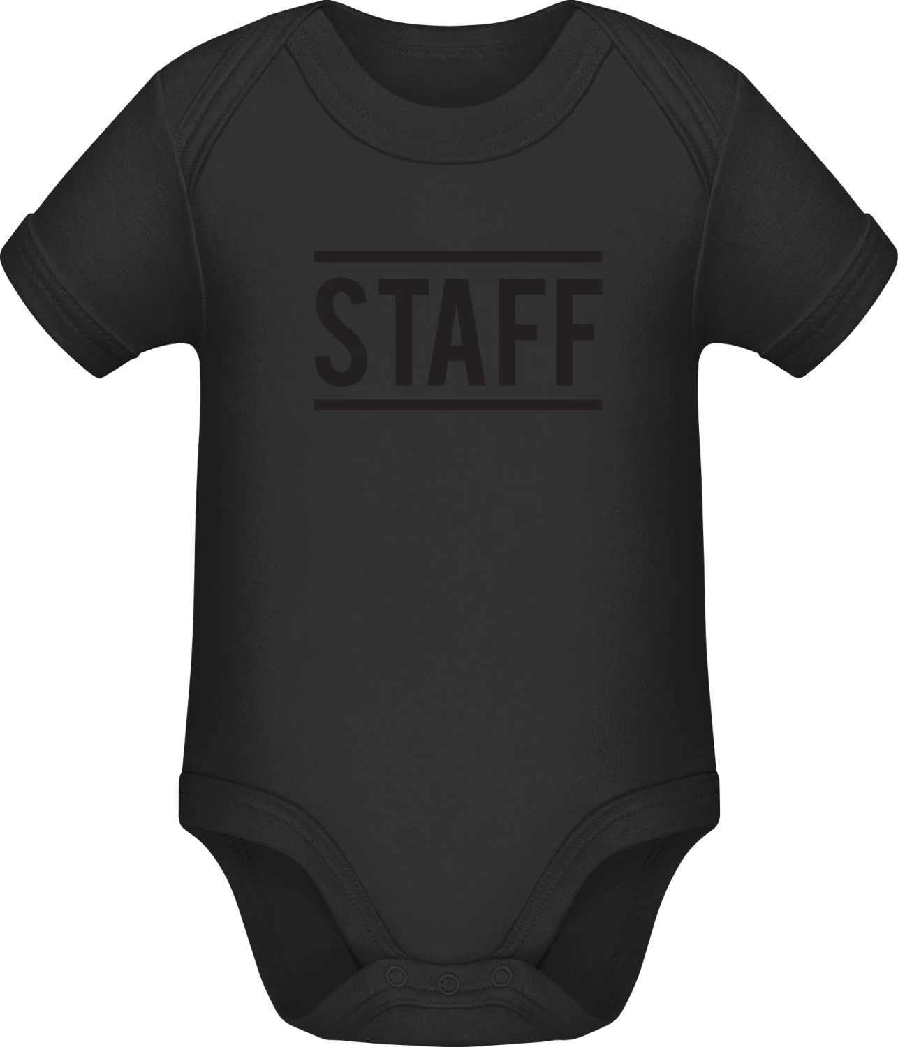 Staff - Black Sonar SSL organic babybodsuit - Front