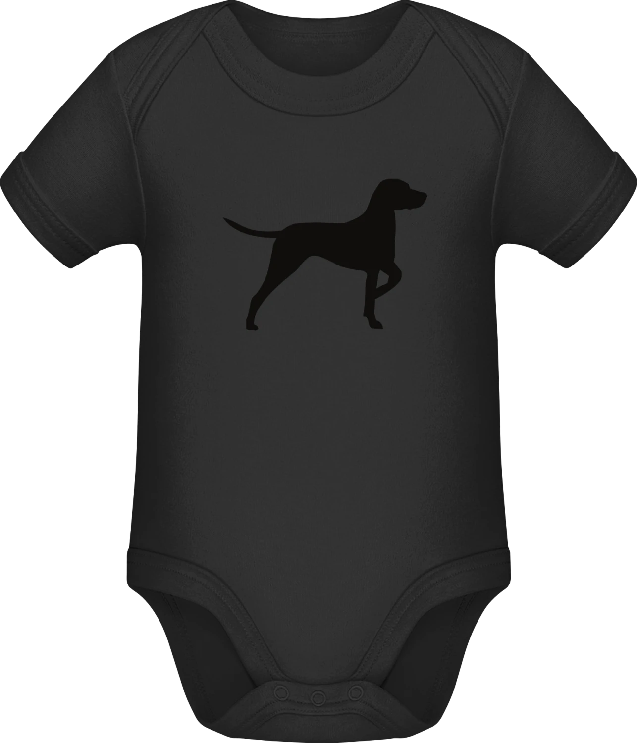 Hunting Dog - Black Sonar SSL organic babybodsuit - Front