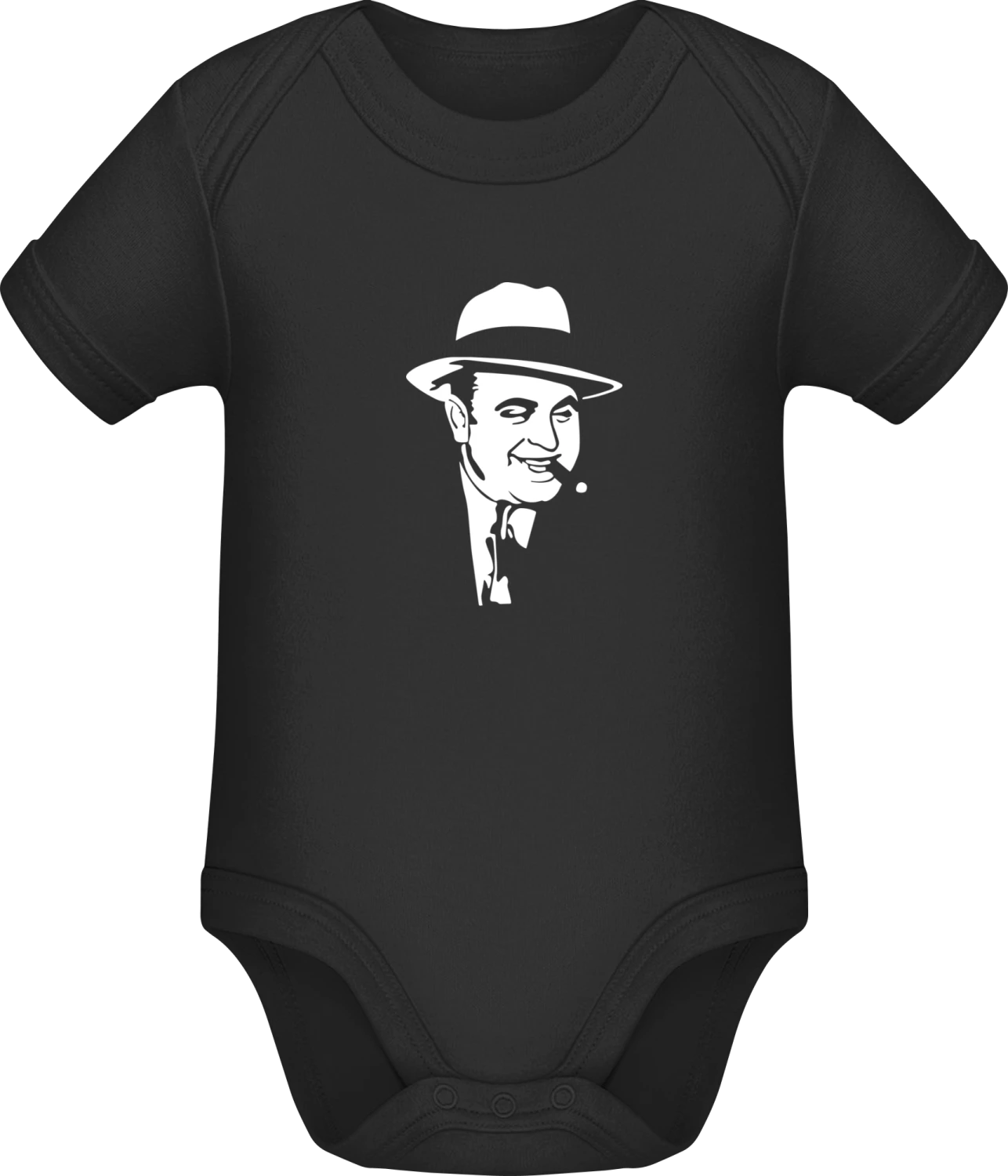 Al Capone - Black Sonar SSL organic babybodsuit - Front