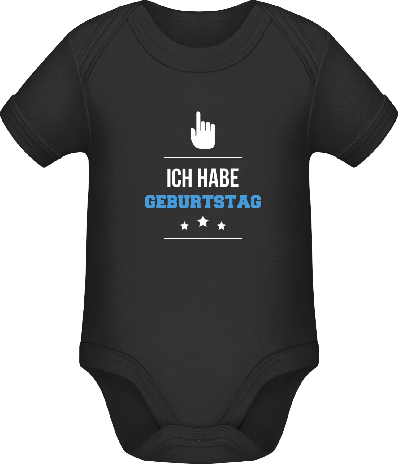 Ich habe Geburtstag Männer - Black Sonar SSL organic babybodsuit - Front