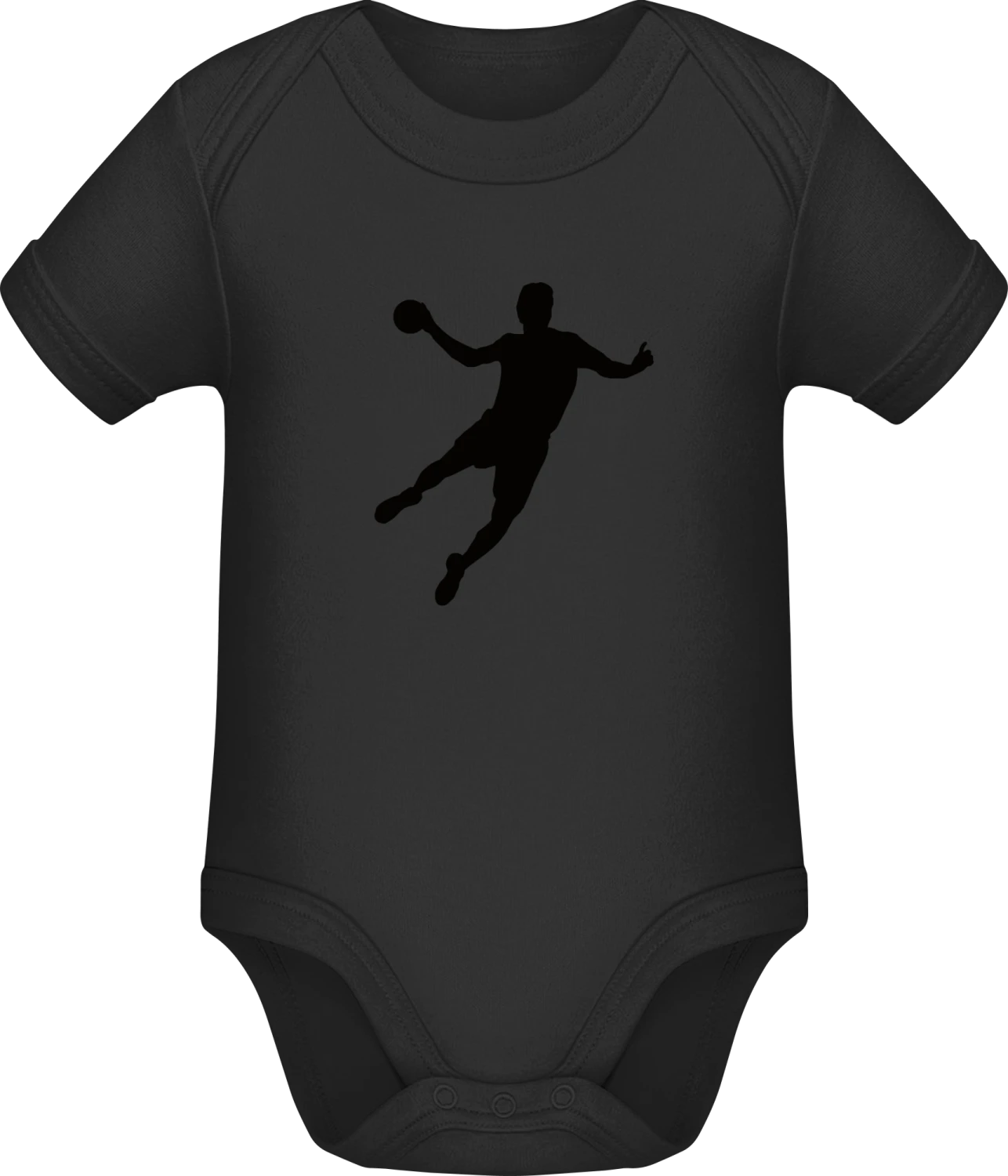 Handball - Black Sonar SSL organic babybodsuit - Front