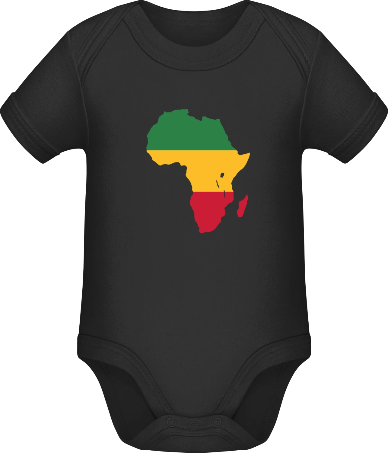 Africa - Black Sonar SSL organic babybodsuit - Front