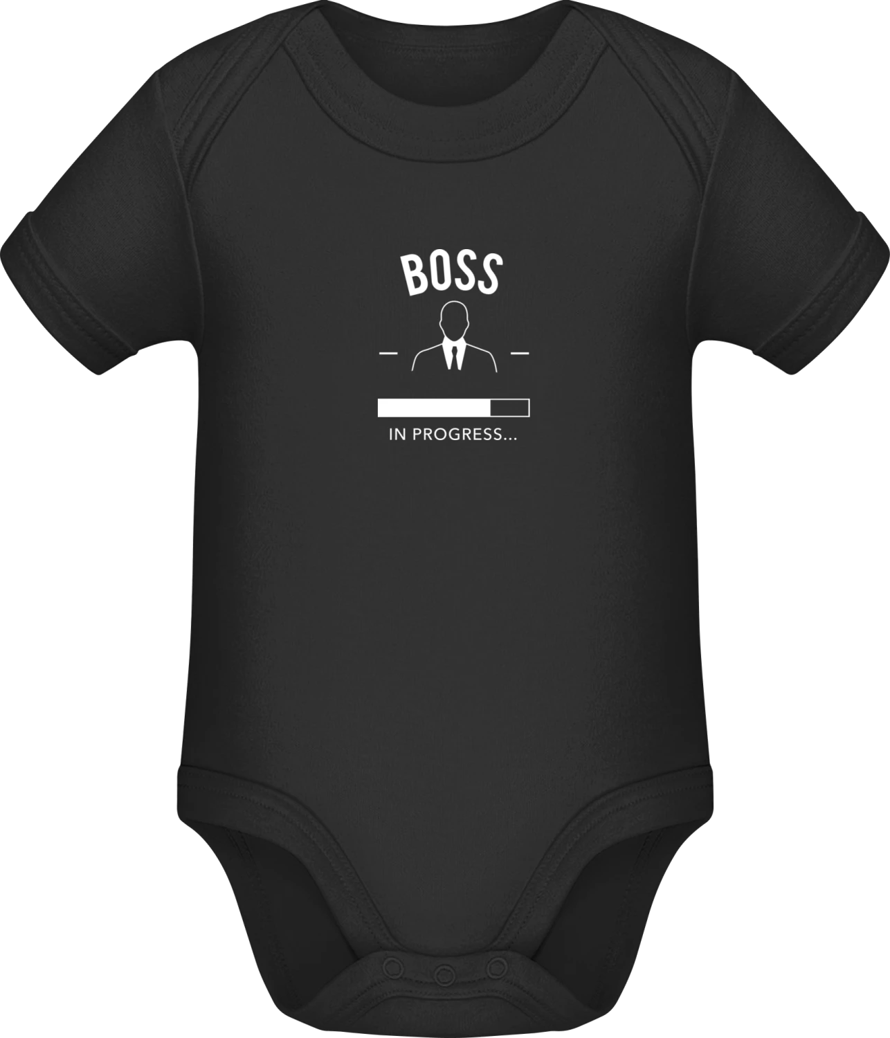 Boss - Black Sonar SSL organic babybodsuit - Front