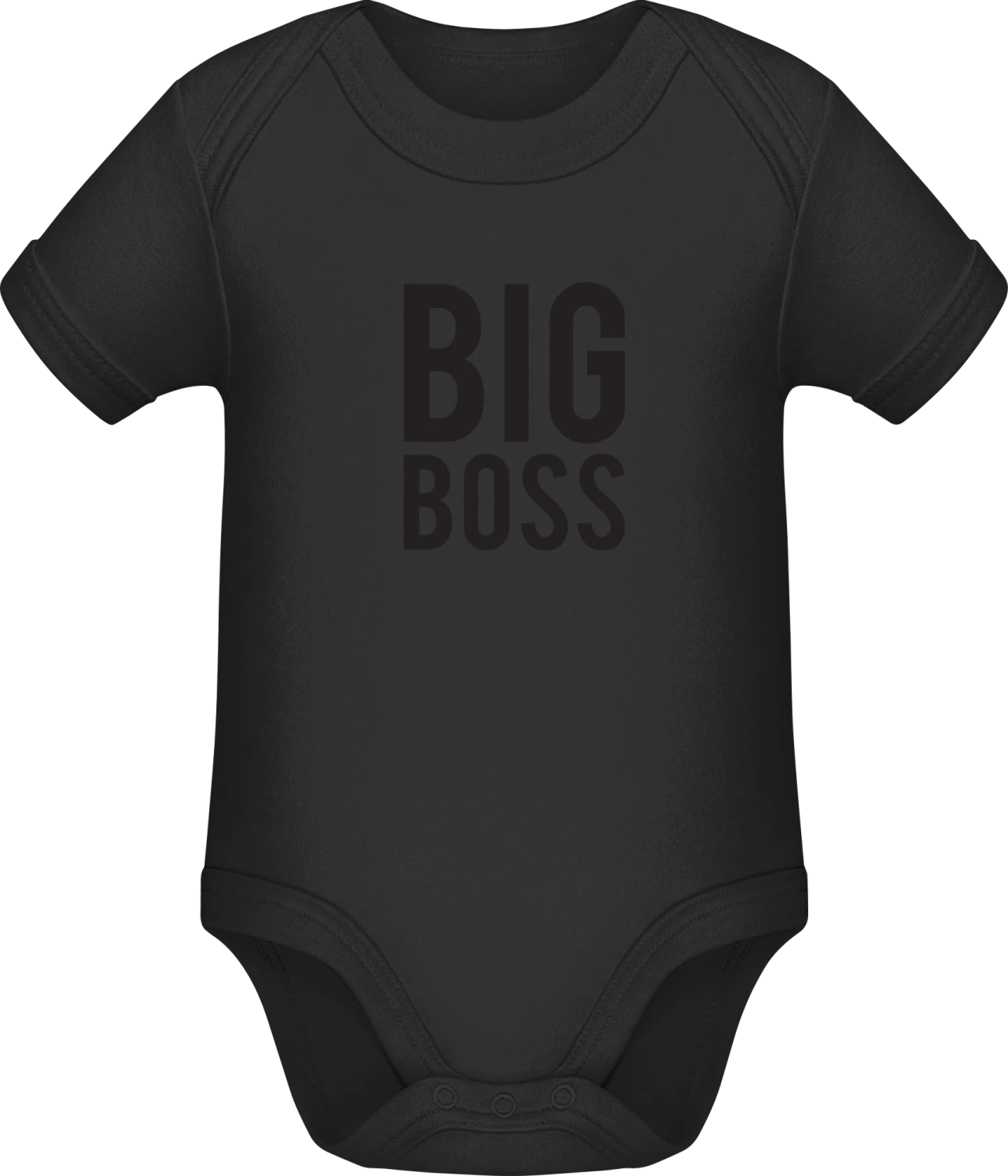 Big Boss - Black Sonar SSL organic babybodsuit - Front