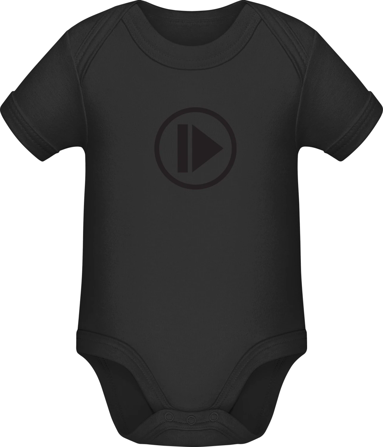 Play Symbol - Black Sonar SSL organic babybodsuit - Front