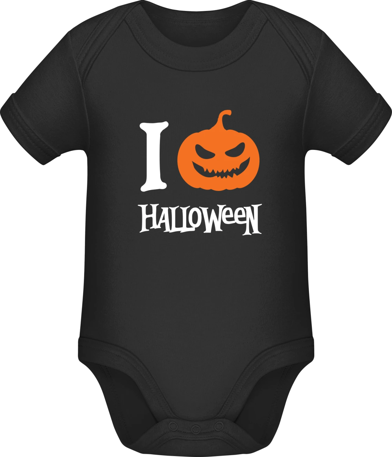 I Halloween - Black Sonar SSL organic babybodsuit - Front