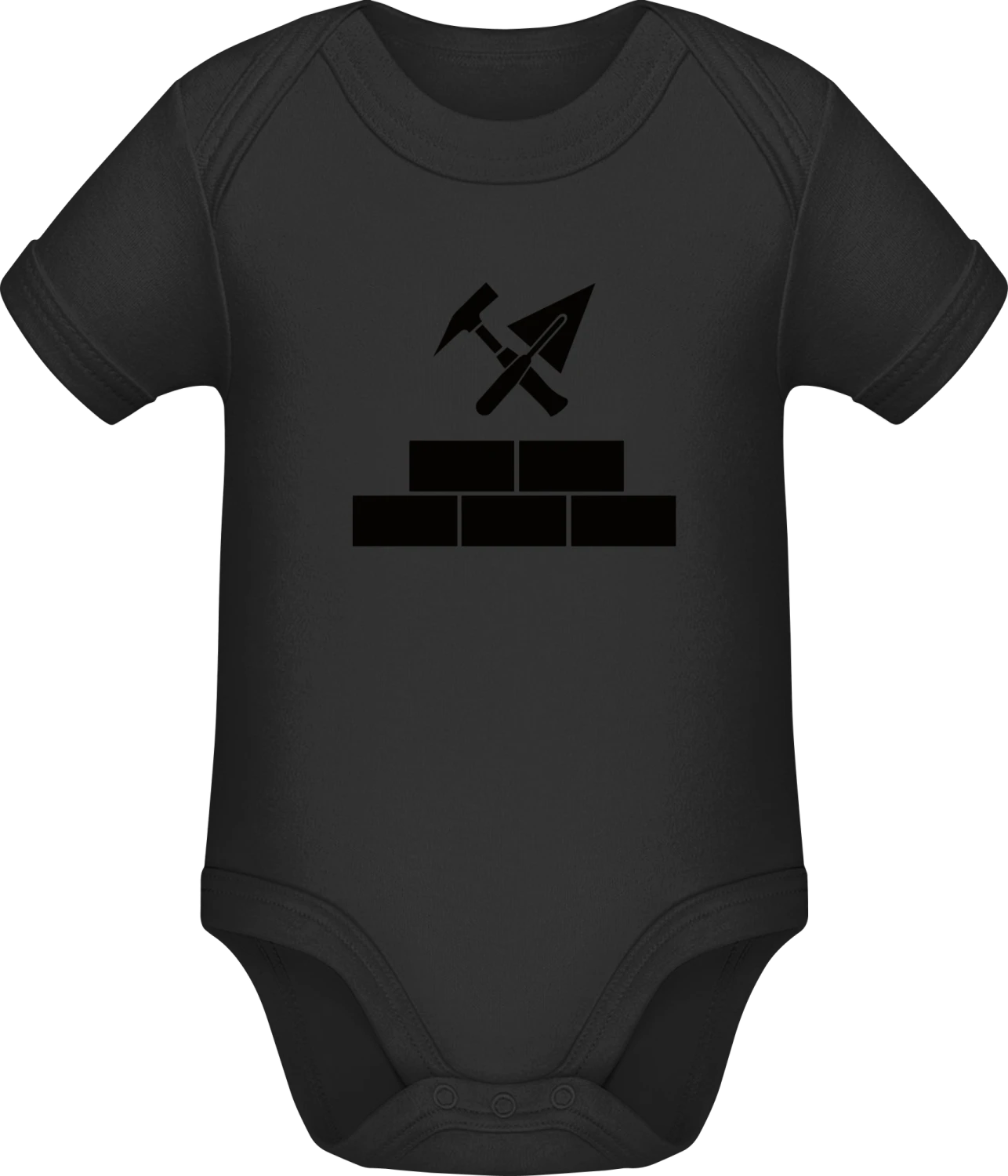 Mason Logo - Black Sonar SSL organic babybodsuit - Front