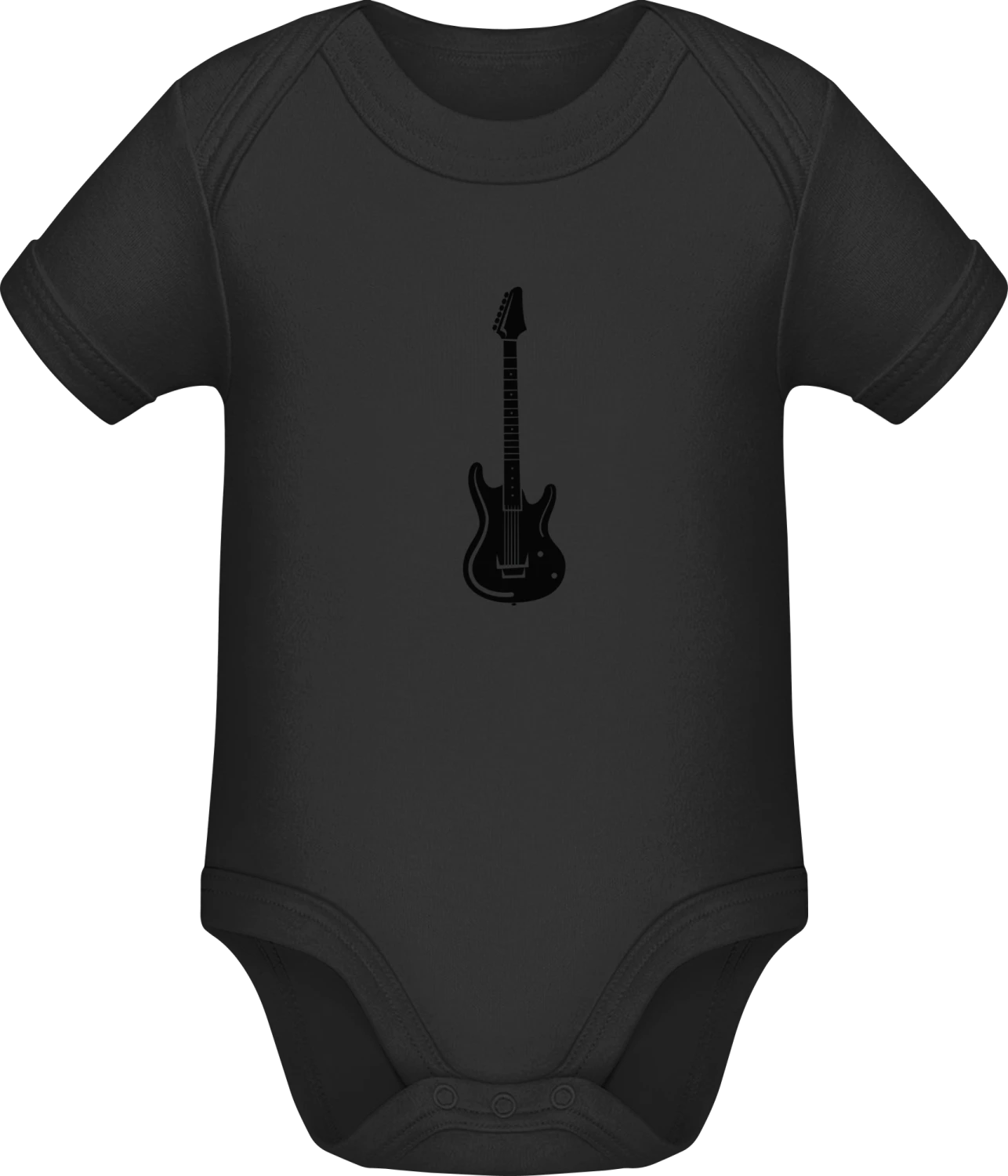 Electro Guitar - Black Sonar SSL organic babybodsuit - Front