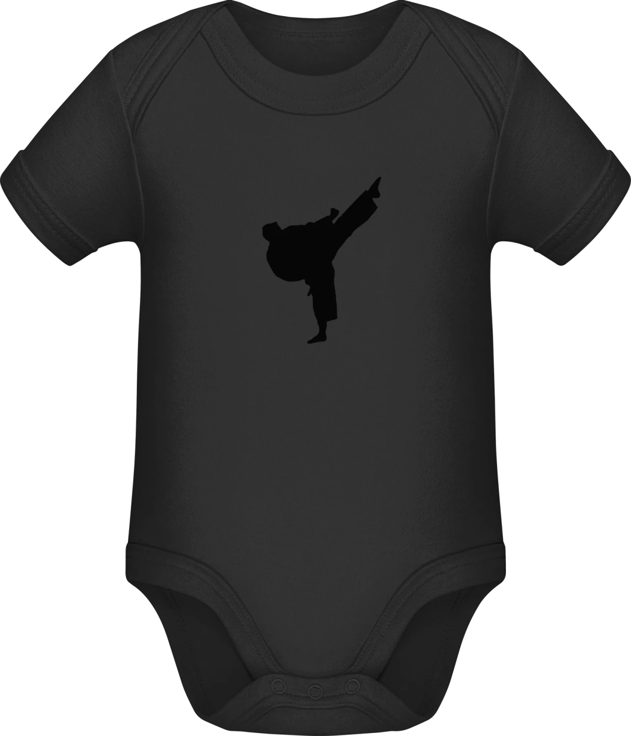 Taekwondo Fighter - Black Sonar SSL organic babybodsuit - Front