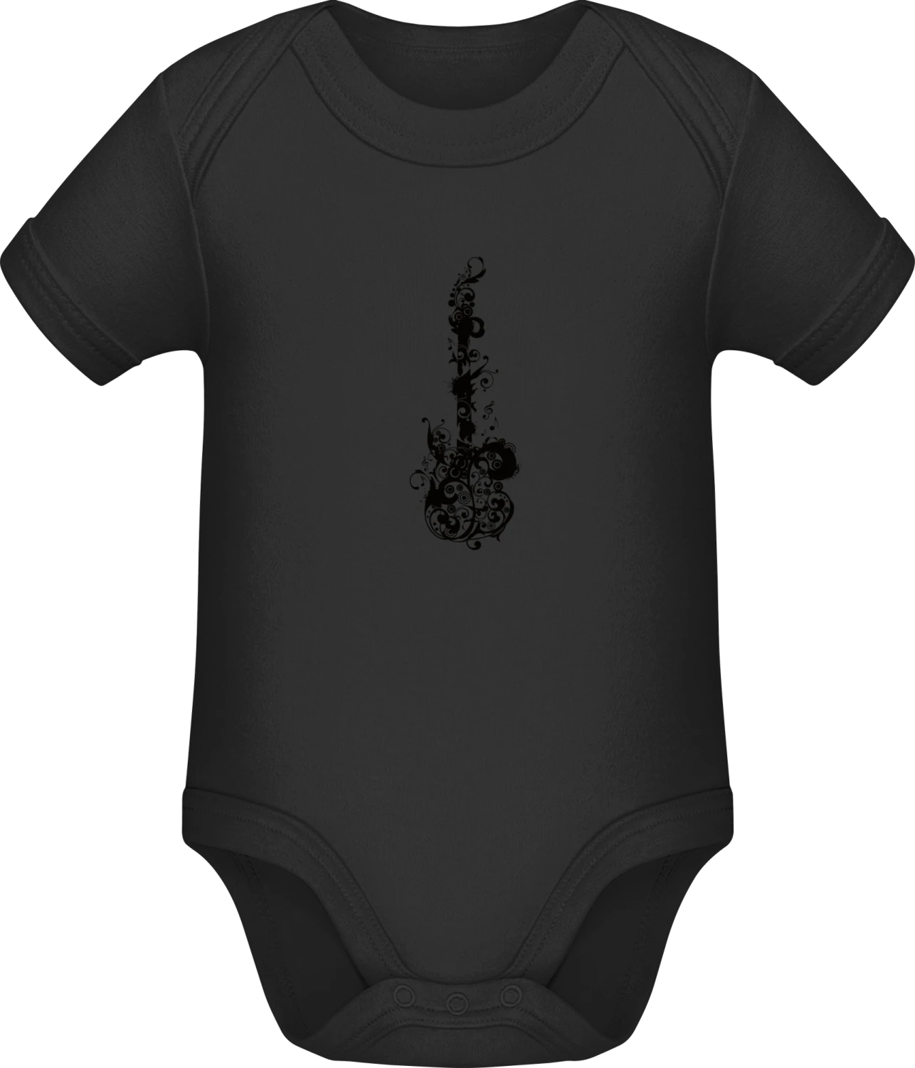 Stylish Guitar - Black Sonar SSL organic babybodsuit - Front