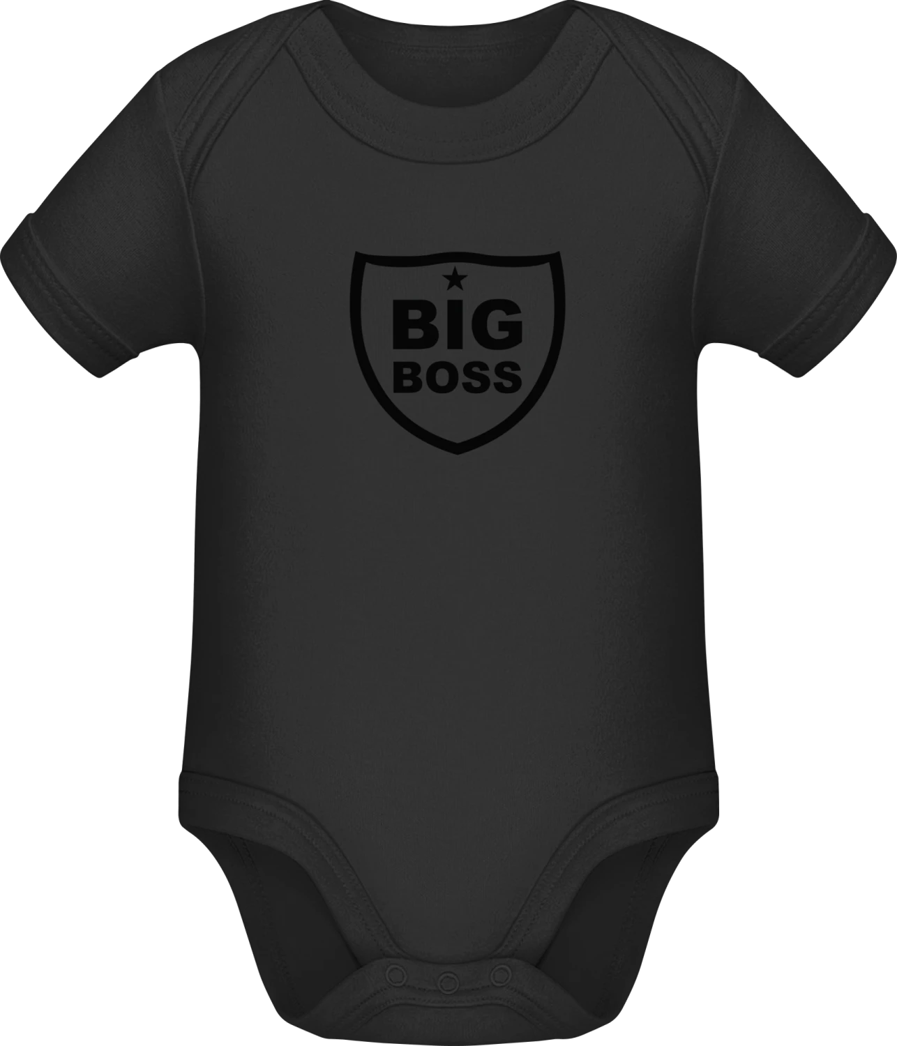 Big Boss Logo - Black Sonar SSL organic babybodsuit - Front