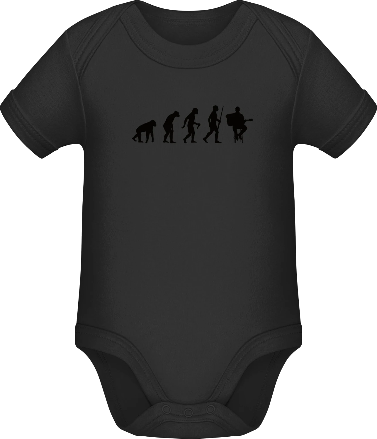 Guitarist Evolution - Black Sonar SSL organic babybodsuit - Front