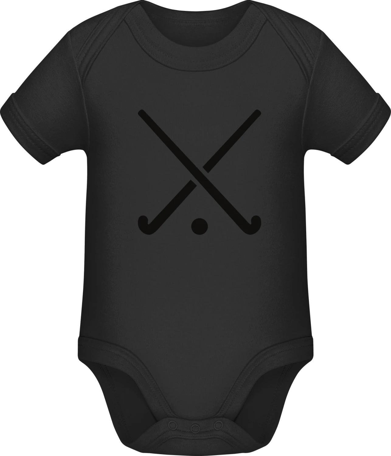 Field Hockey Logo - Black Sonar SSL organic babybodsuit - Front