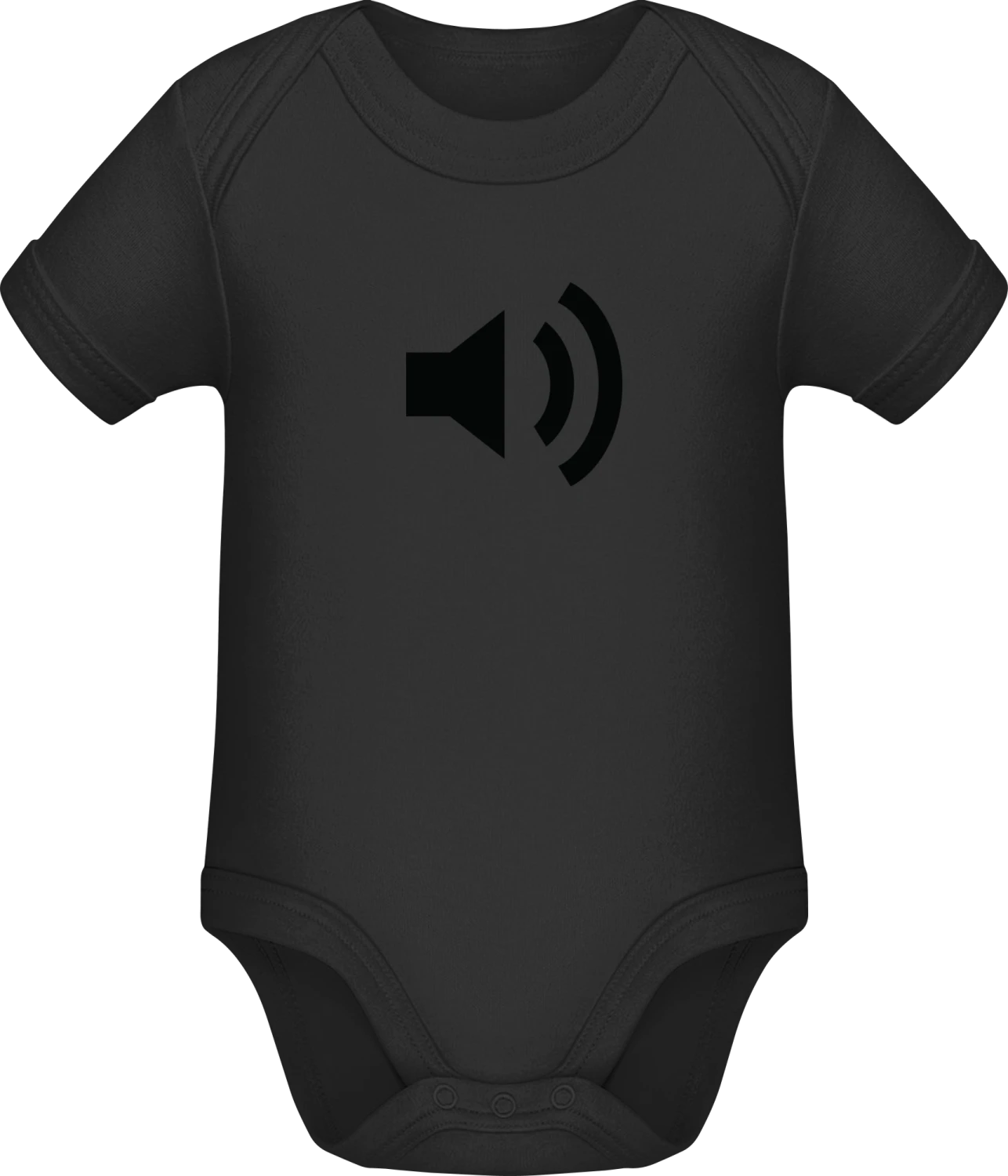 Loudspeaker - Black Sonar SSL organic babybodsuit - Front