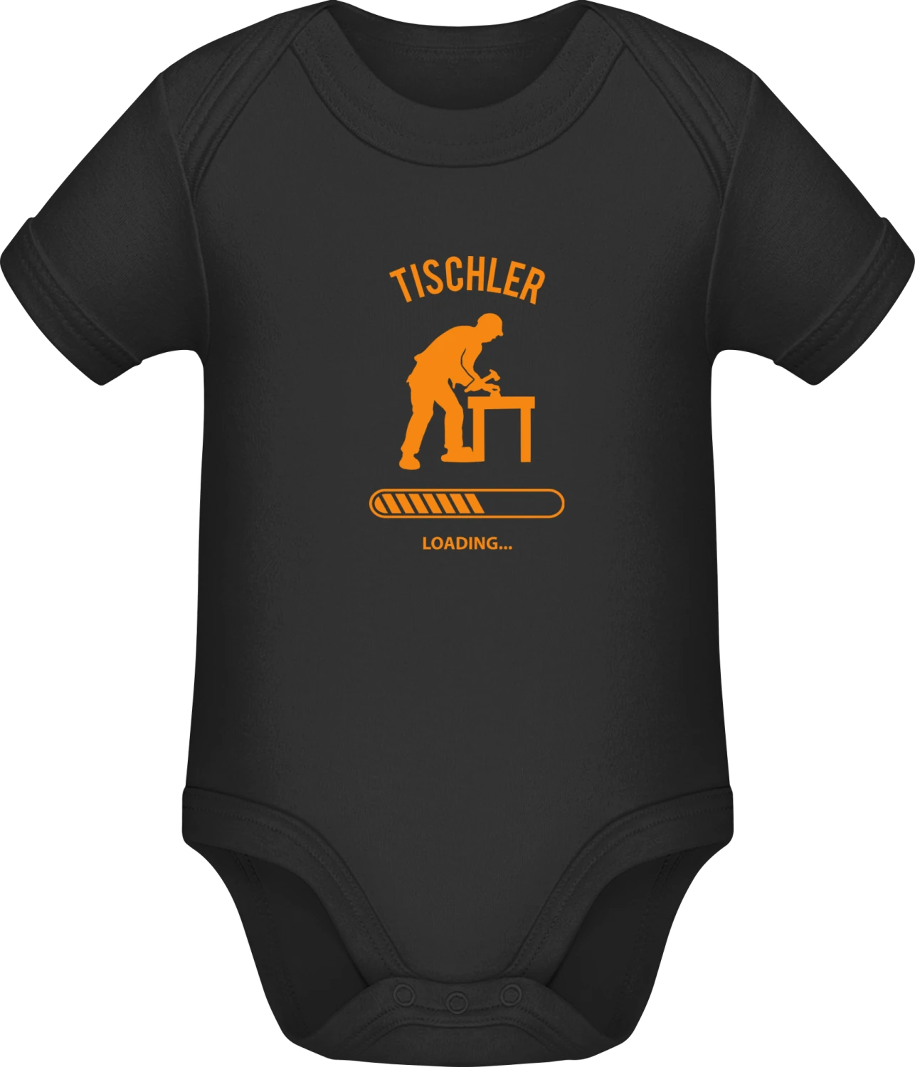 Tischler Loading - Black Sonar SSL organic babybodsuit - Front