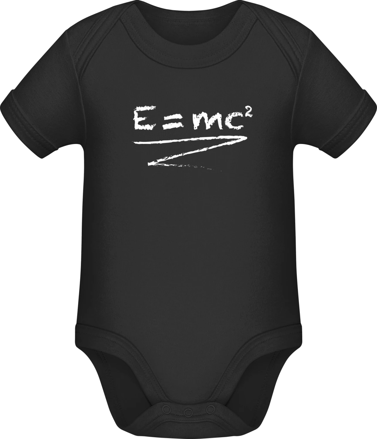 E MC2 Energy Formula - Black Sonar SSL organic babybodsuit - Front