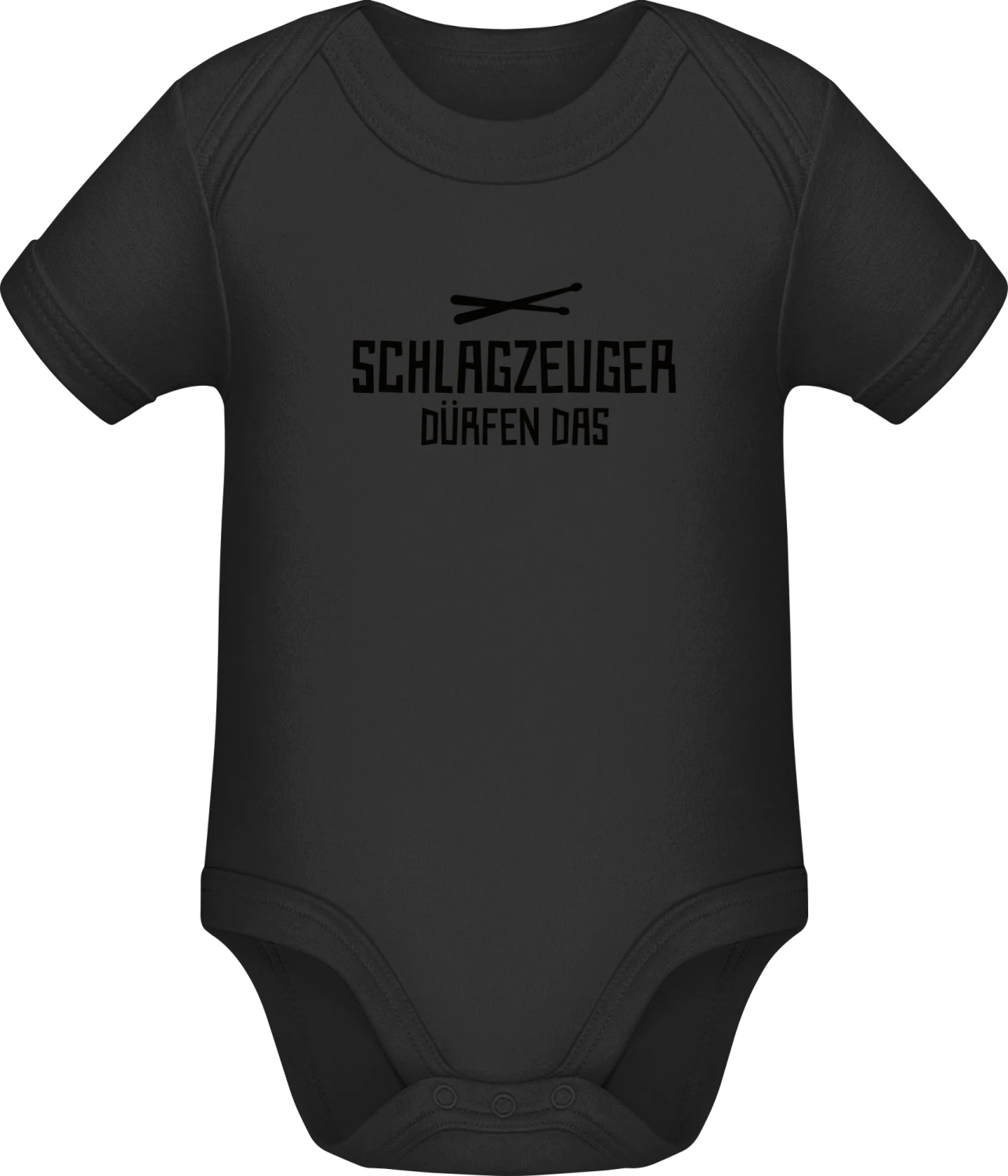 Schlagzeuger dürfen das - Black Sonar SSL organic babybodsuit - Front