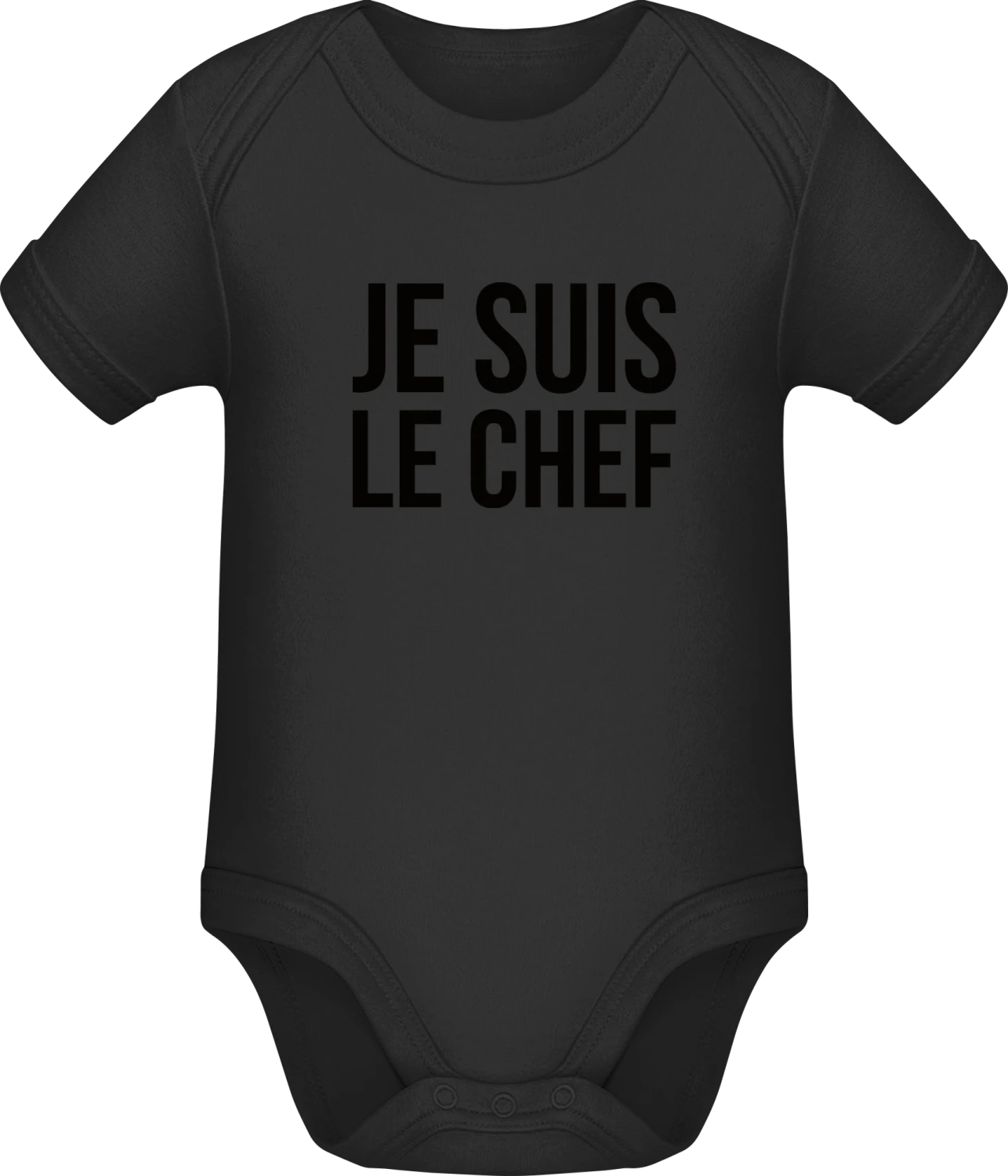 Je suis le chef - Black Sonar SSL organic babybodsuit - Front